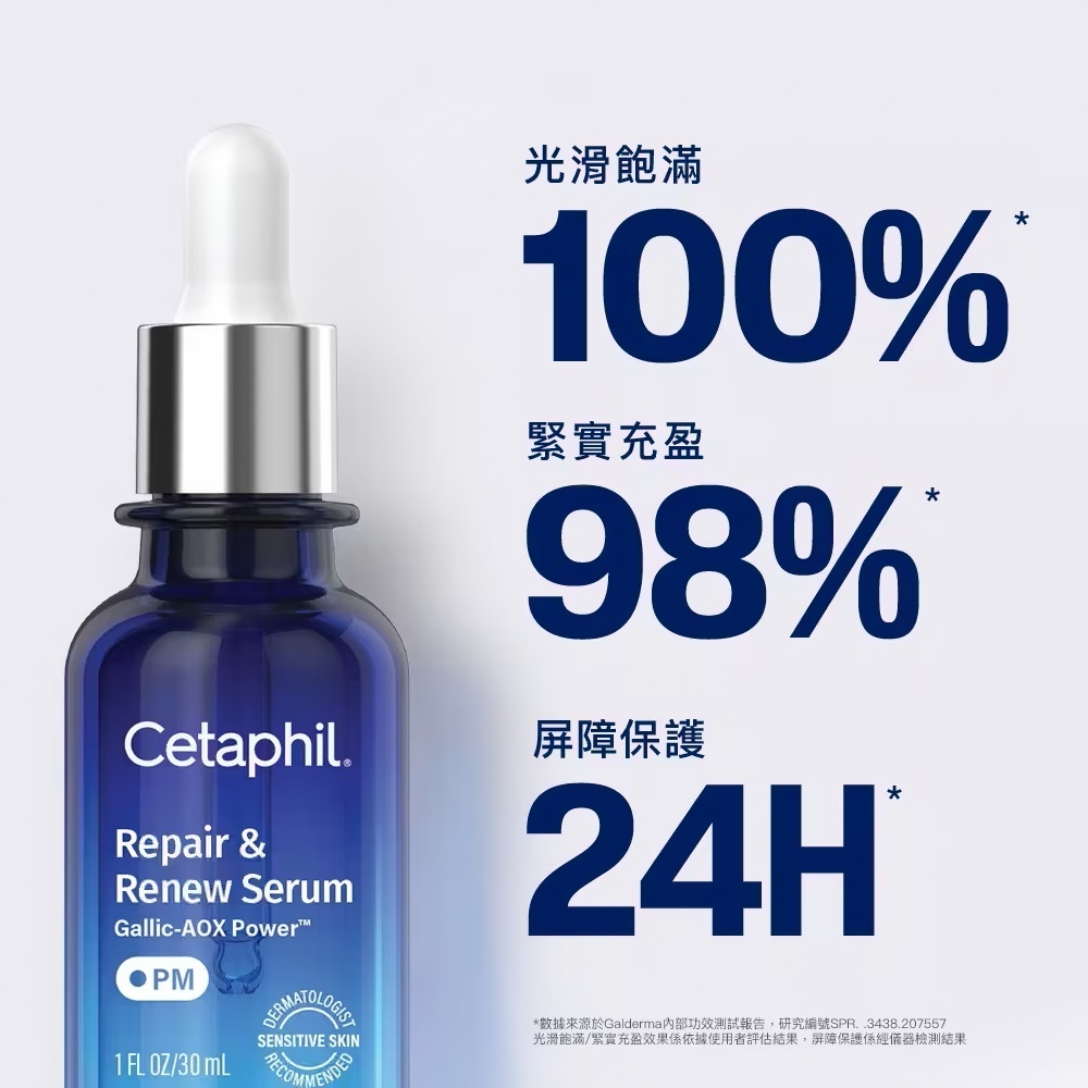 Cetaphil舒特膚夜間喚新修護精華 修護無香精精華