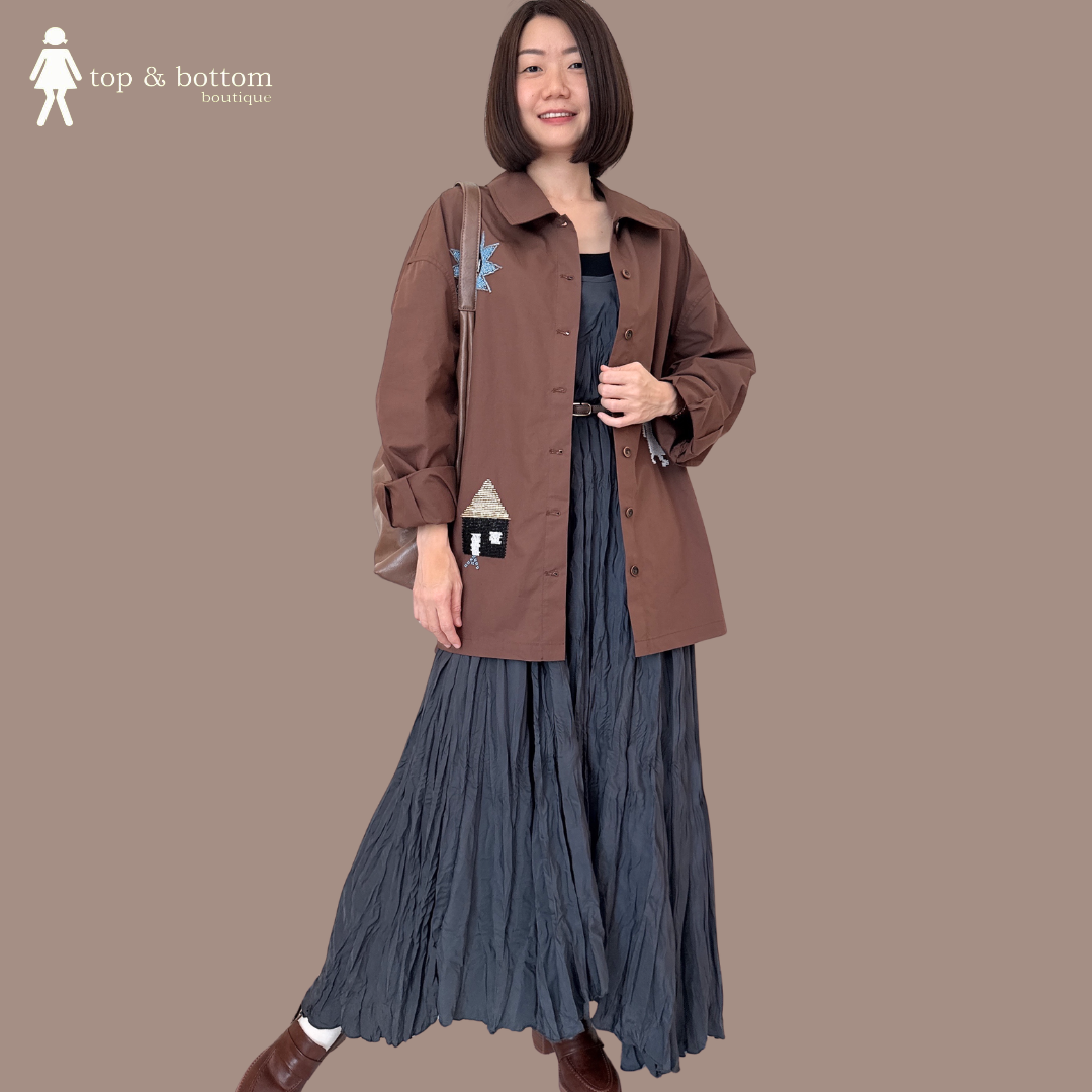 SEQUINNED DETAILS SOFT LONG JACKET