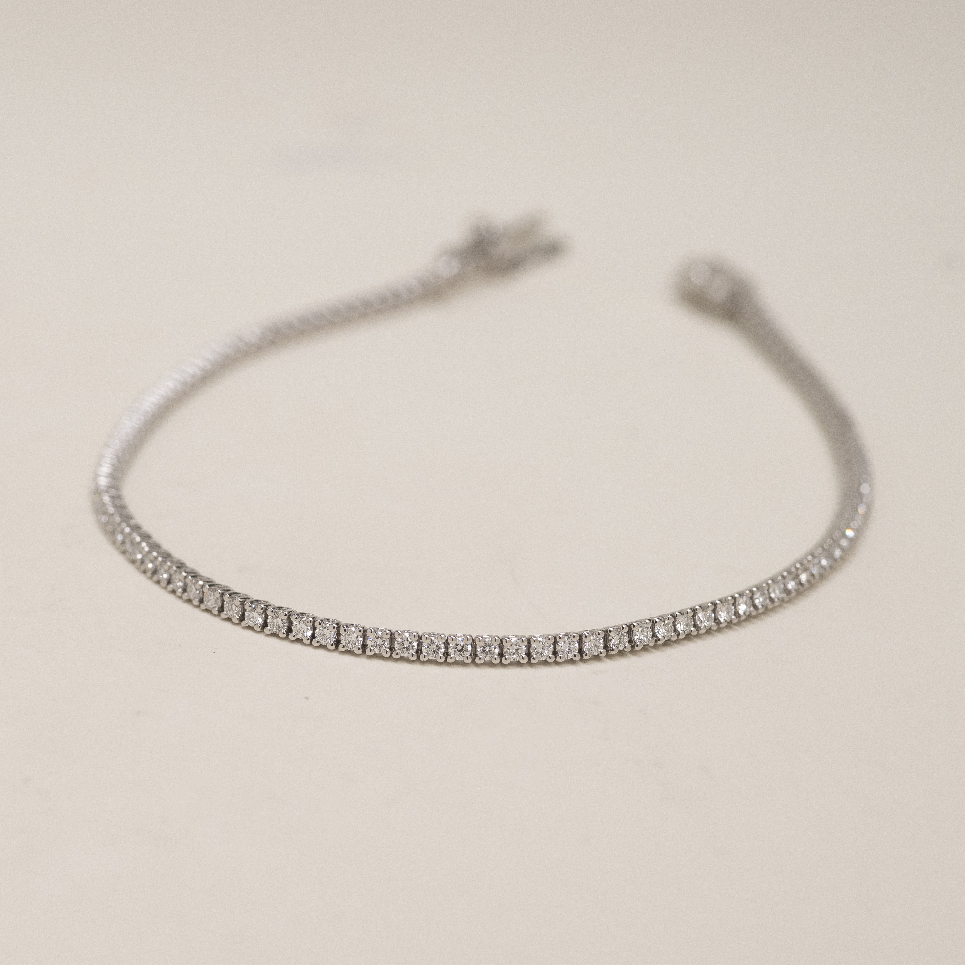現貨| 18K Italian 1.3mm Tennis 鑽石手鏈