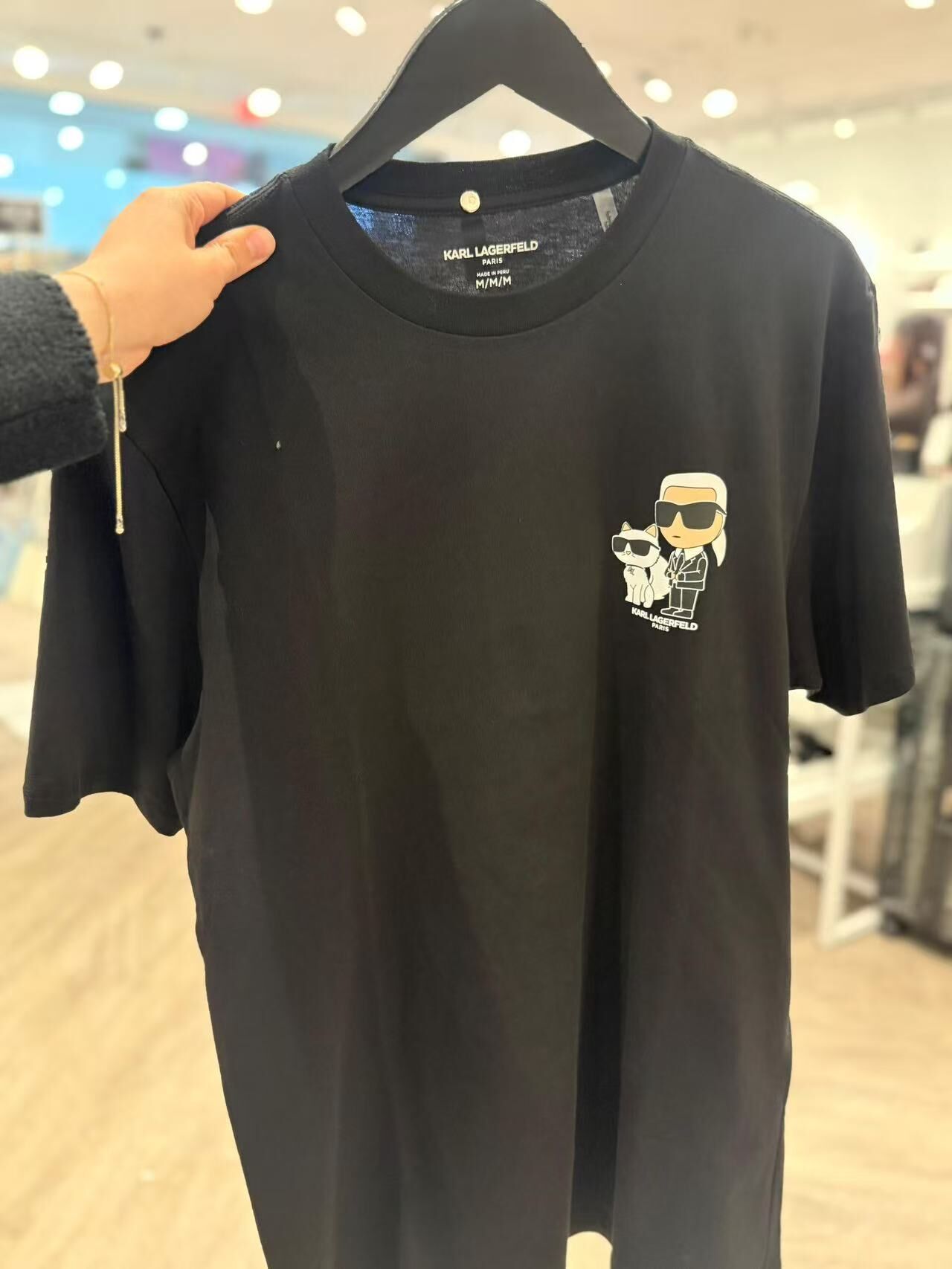 【預購】Karl Lagerfeld H052038 男裝黑色短袖上衣