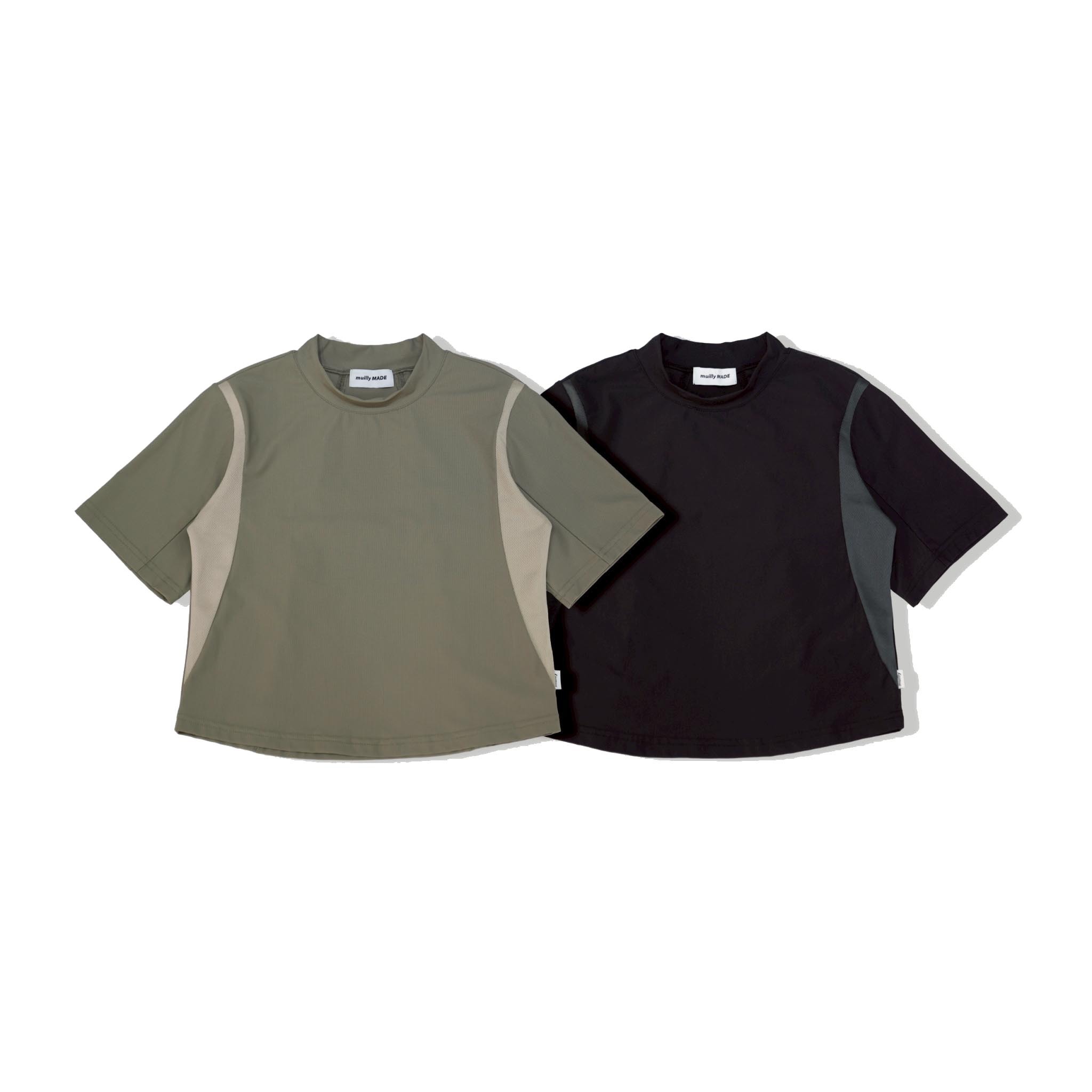 【車庫服飾】Muilly 小高領拼接上衣