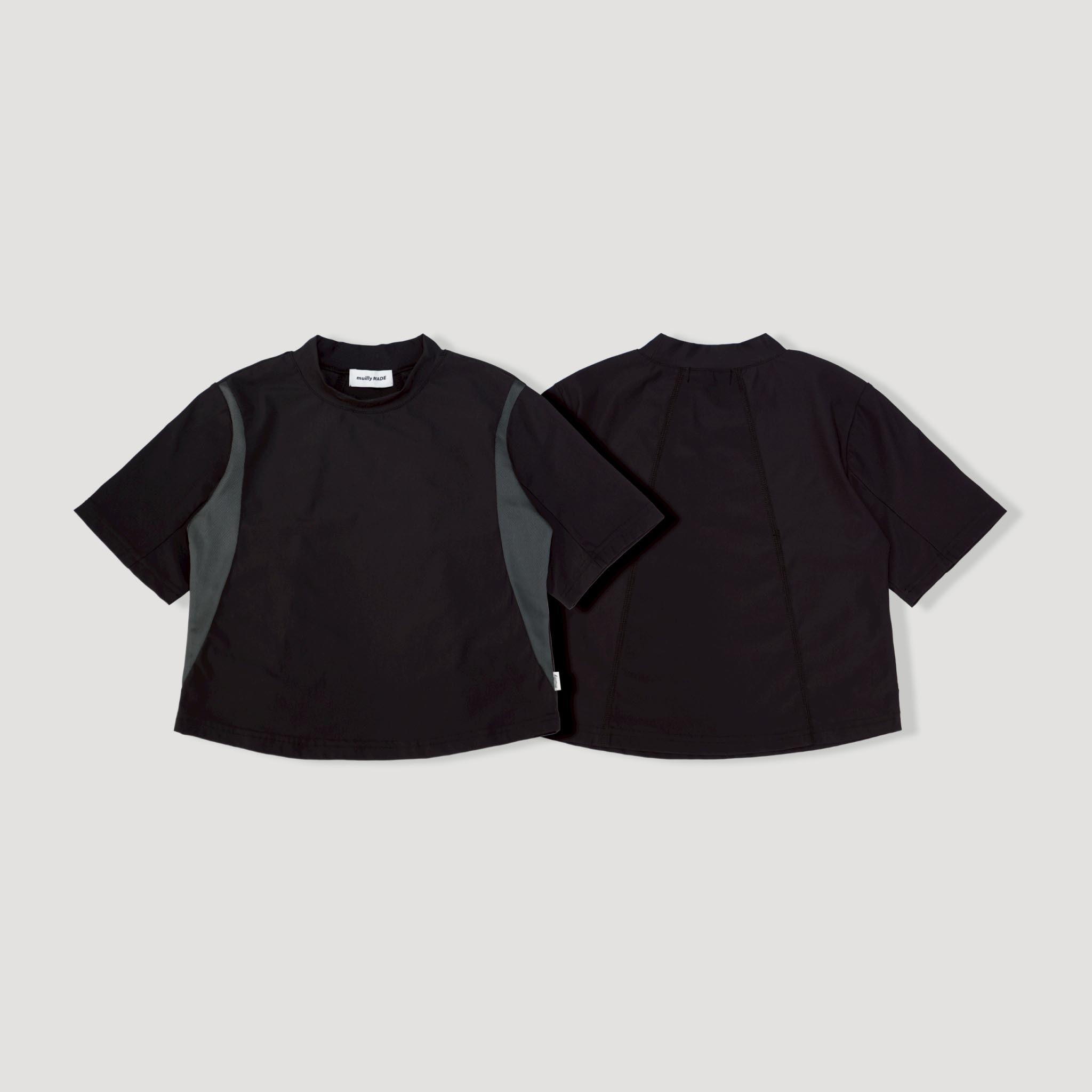 【車庫服飾】Muilly 小高領拼接上衣