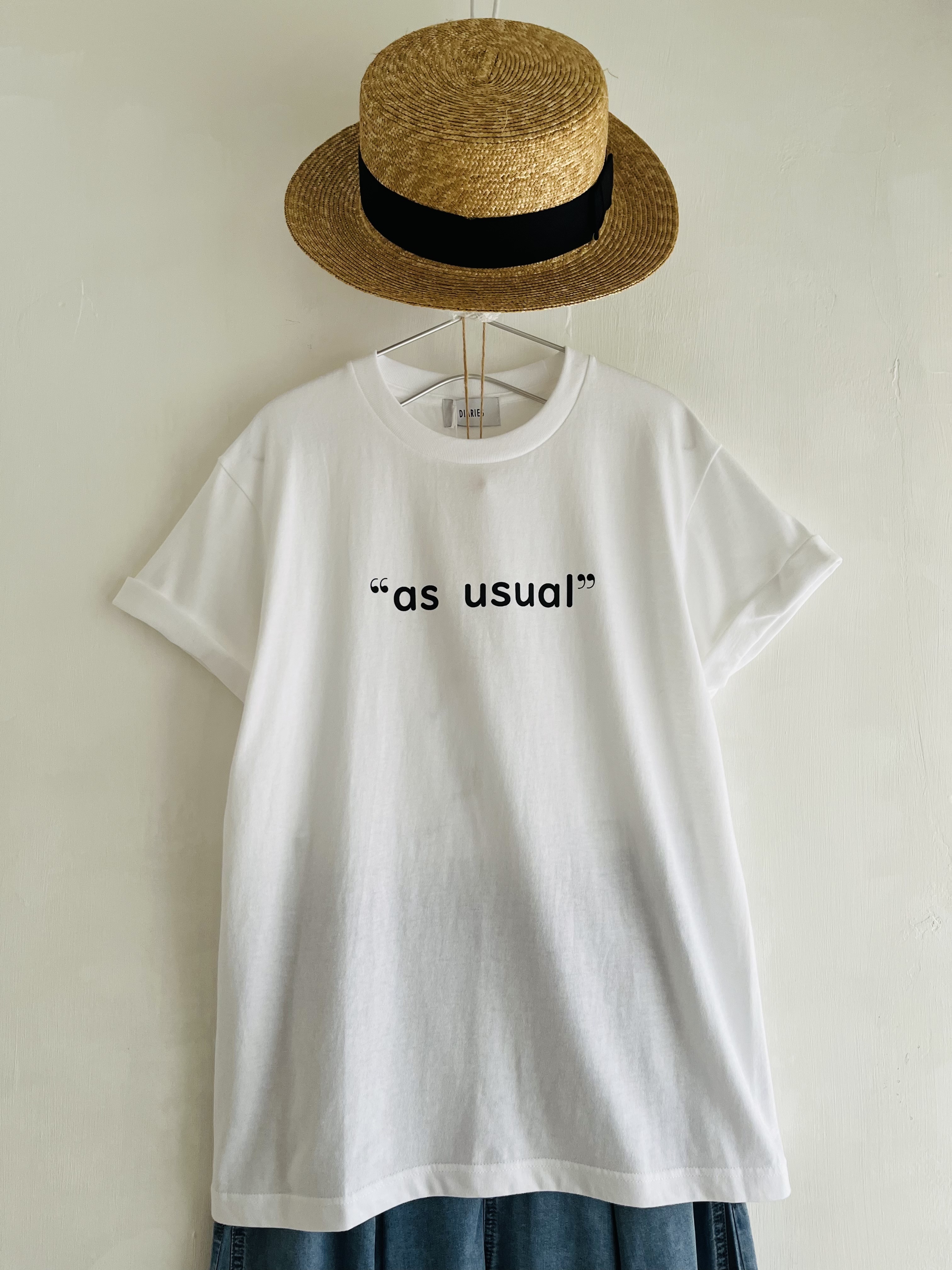 DIARIES白色圓領tee