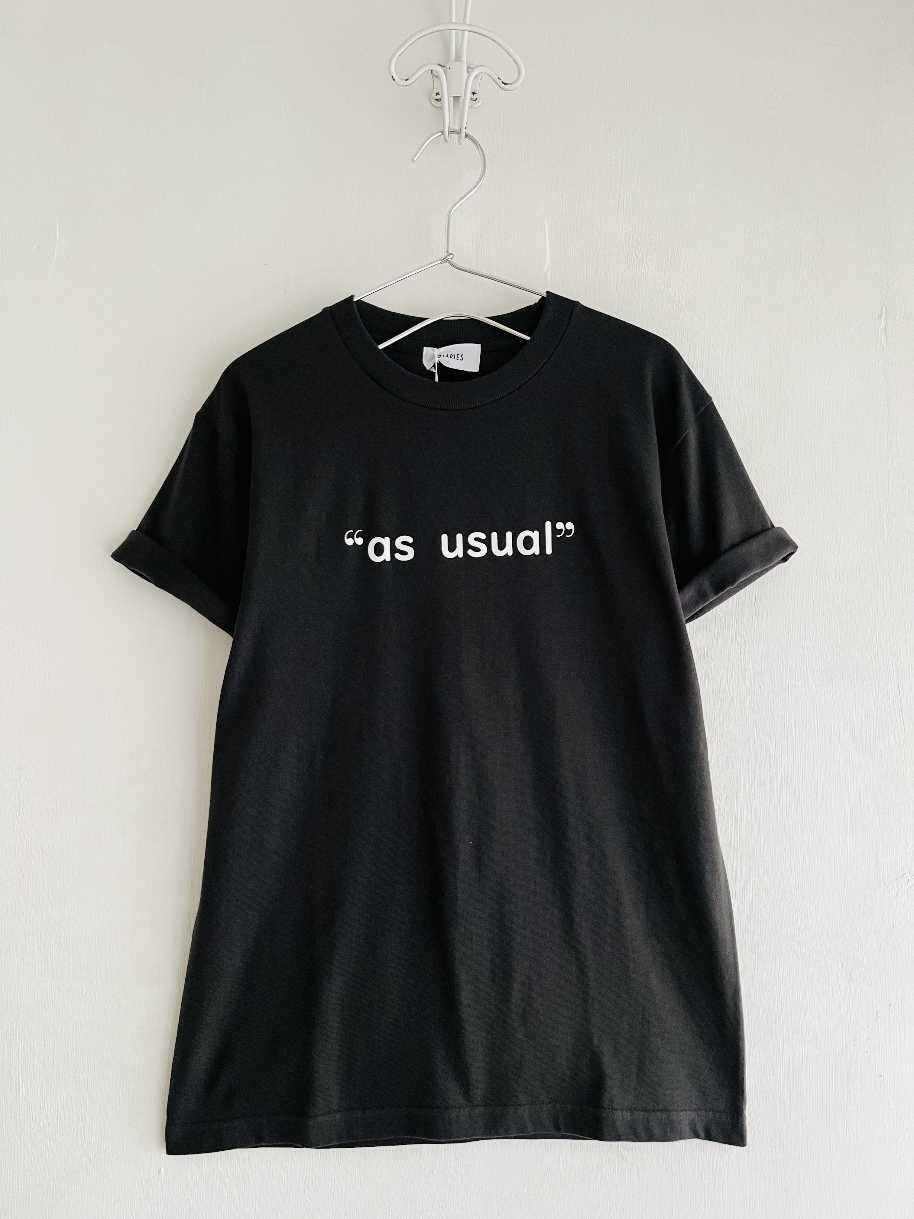 DIARIES黑色圓領tee