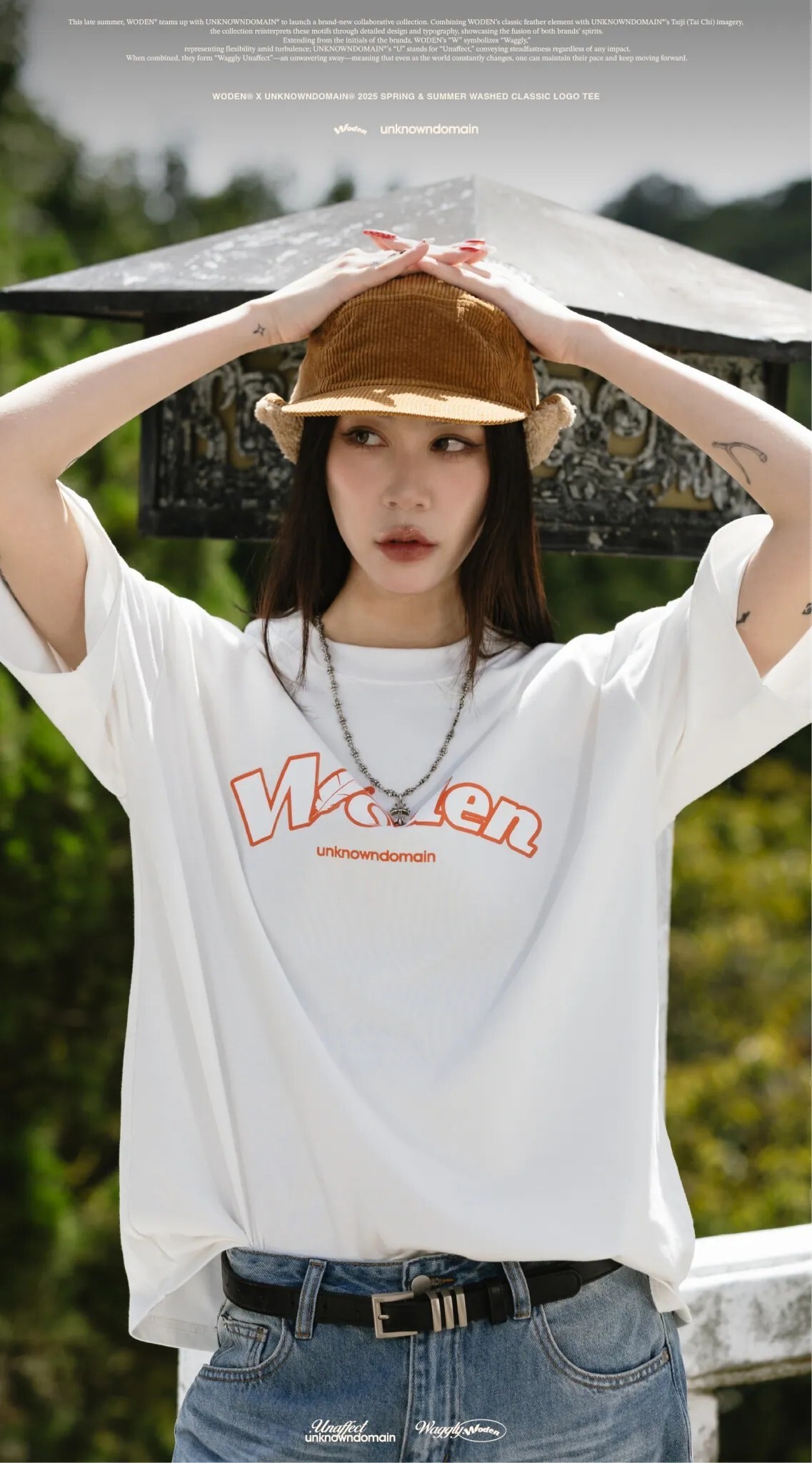 WODEN 25SS 070 X UD WASHED CLASSIC LOGO TEE