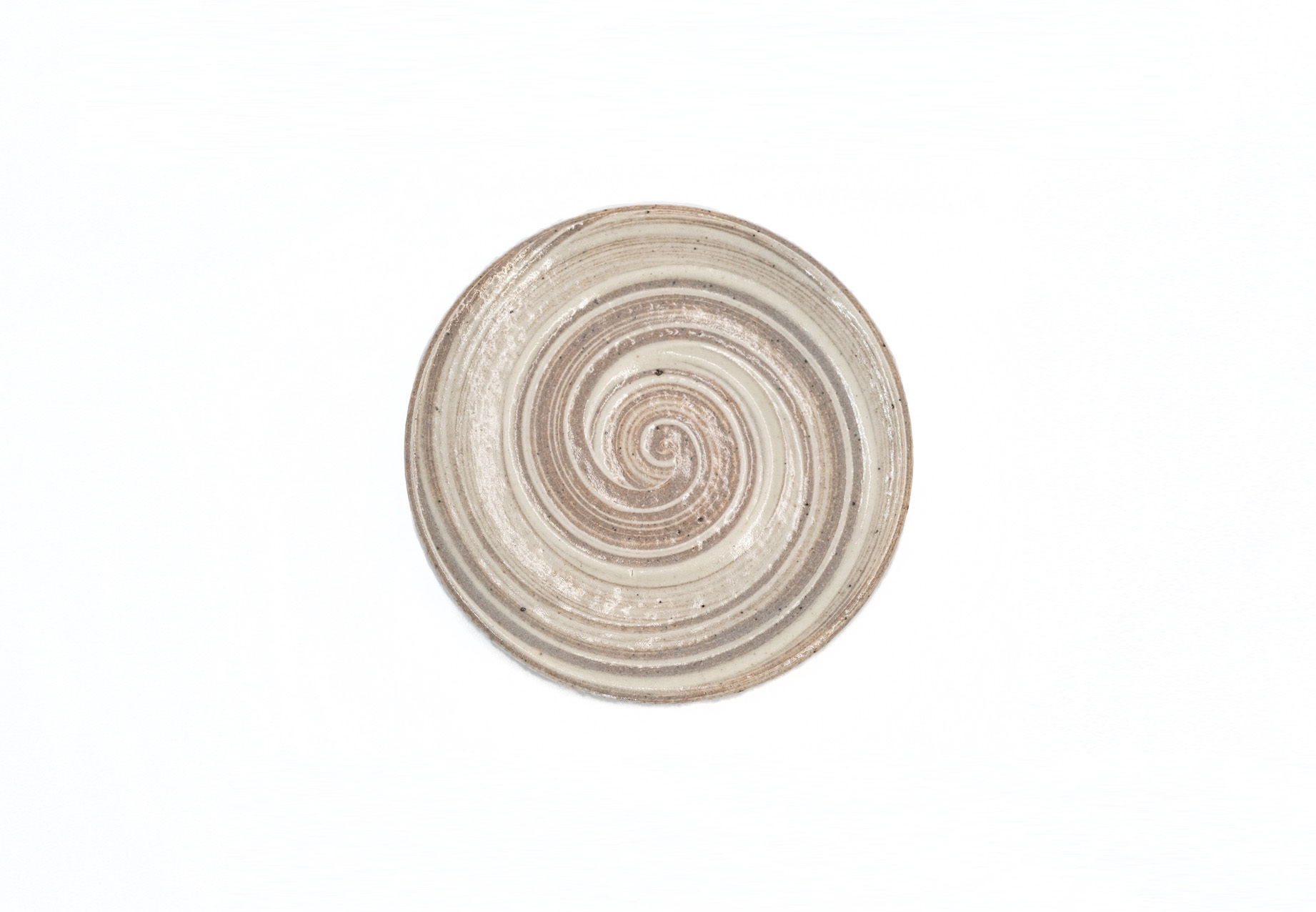 鏡山窯｜唐津燒-刷毛目唐津皿 12.5cm