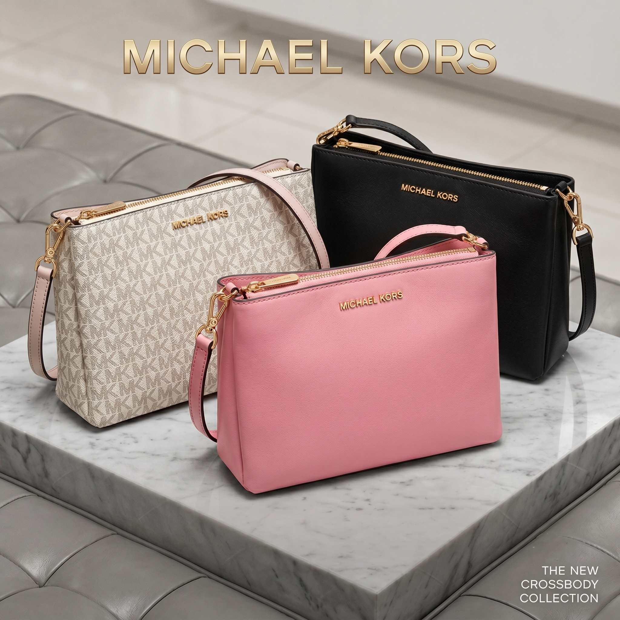 【預購】Michael Kors H052025 Trisha 中號斜挎包