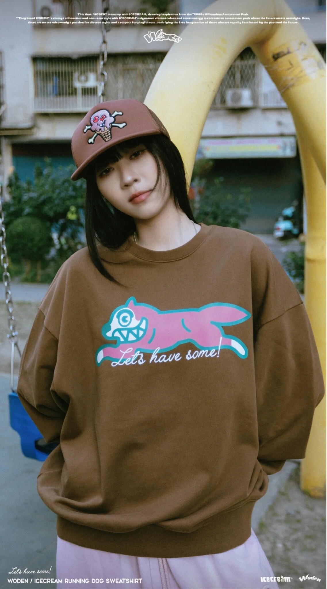 WODEN ICECREAM 2025 Fall & Winter Running Dog Sweatshirt