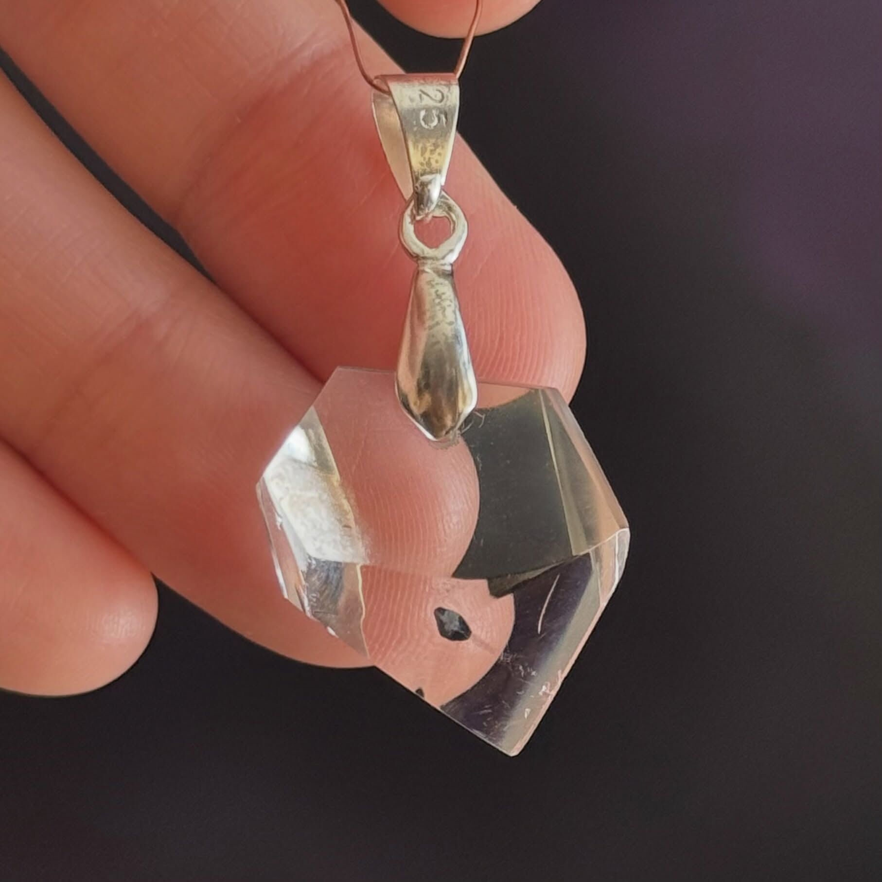 [原石] 銳鈦礦水晶 項鏈吊墜