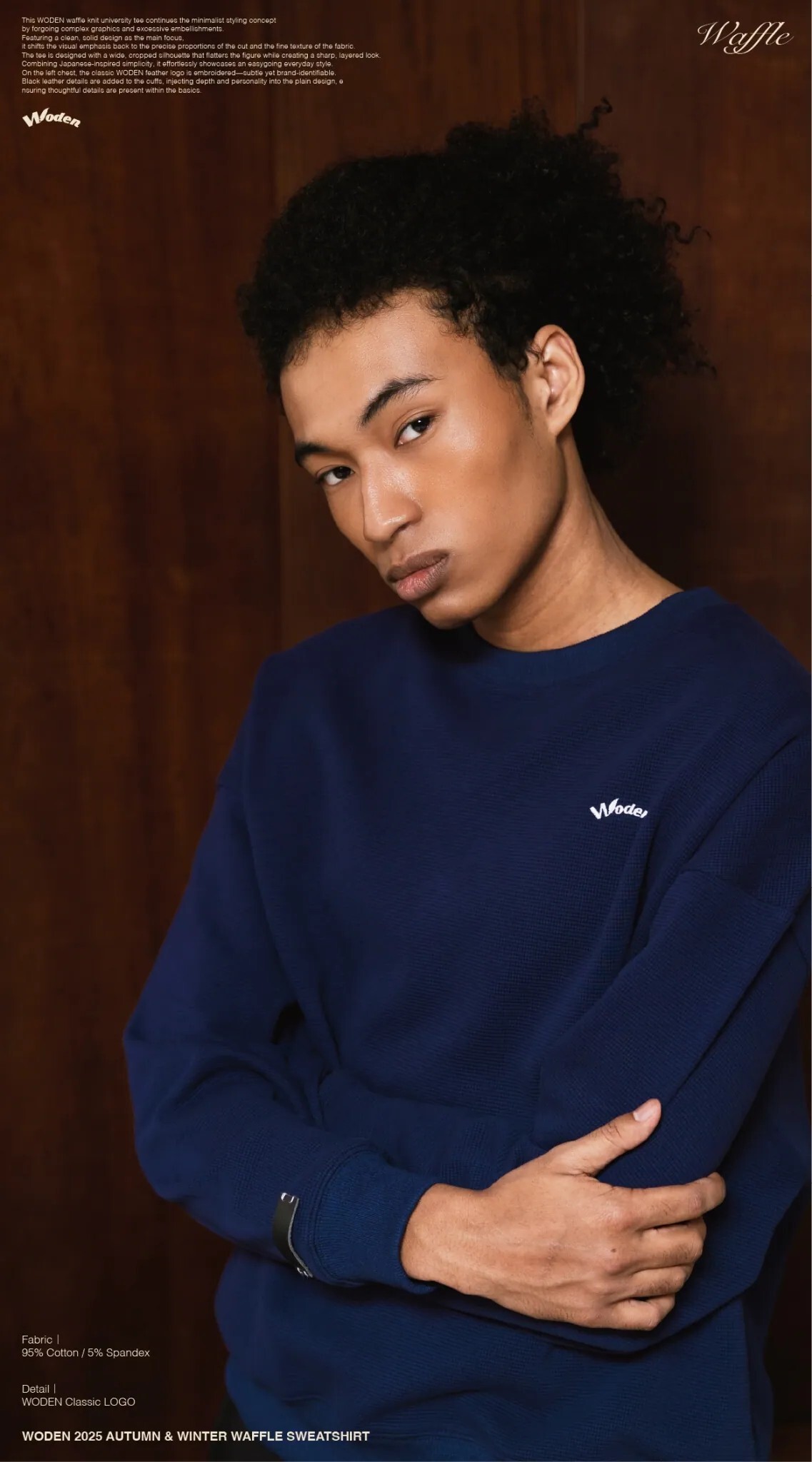 WODEN 25AW 021 Waffle Sweatshirt