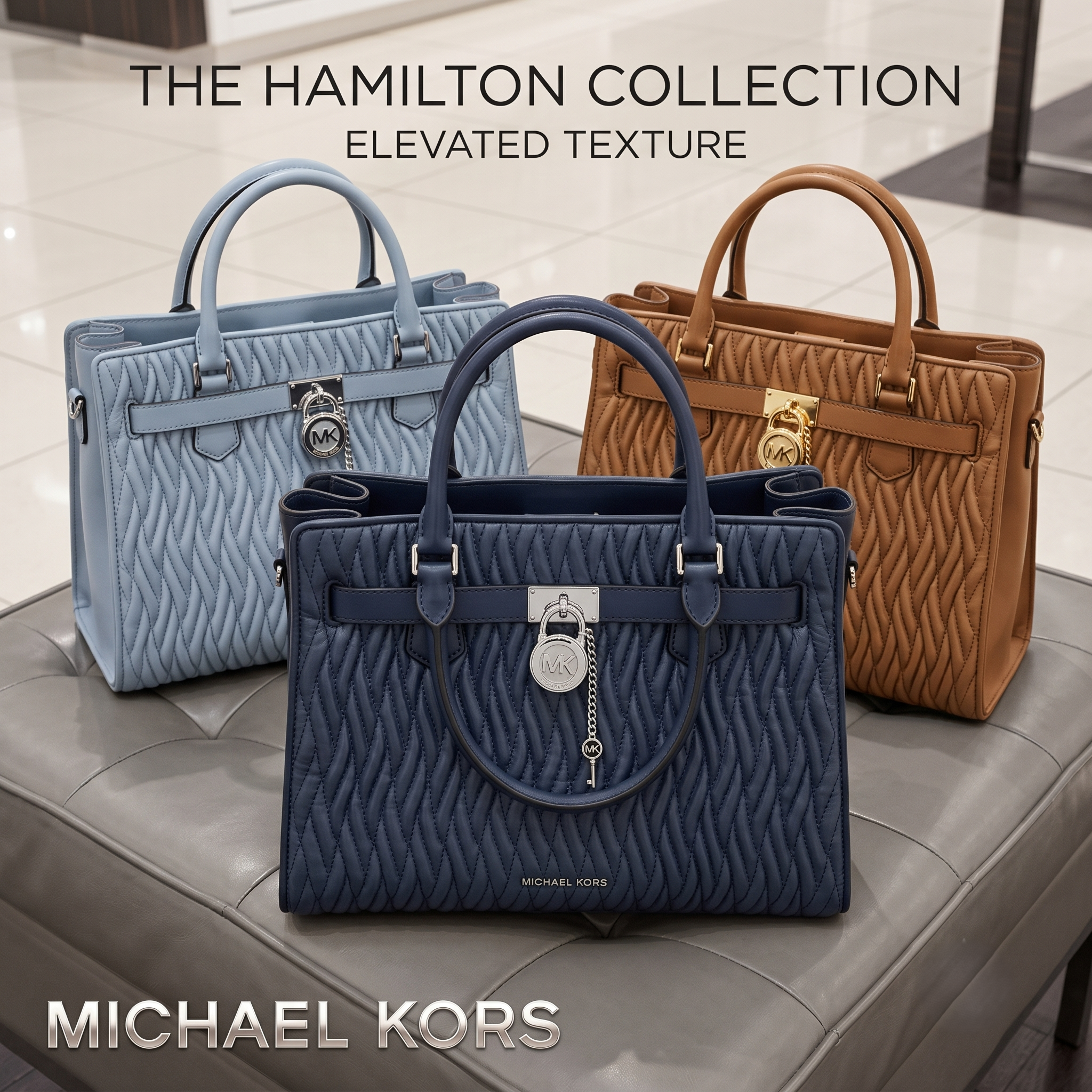 【預購】Michael Kors H052019 Matelassé 鎖頭中號手提包