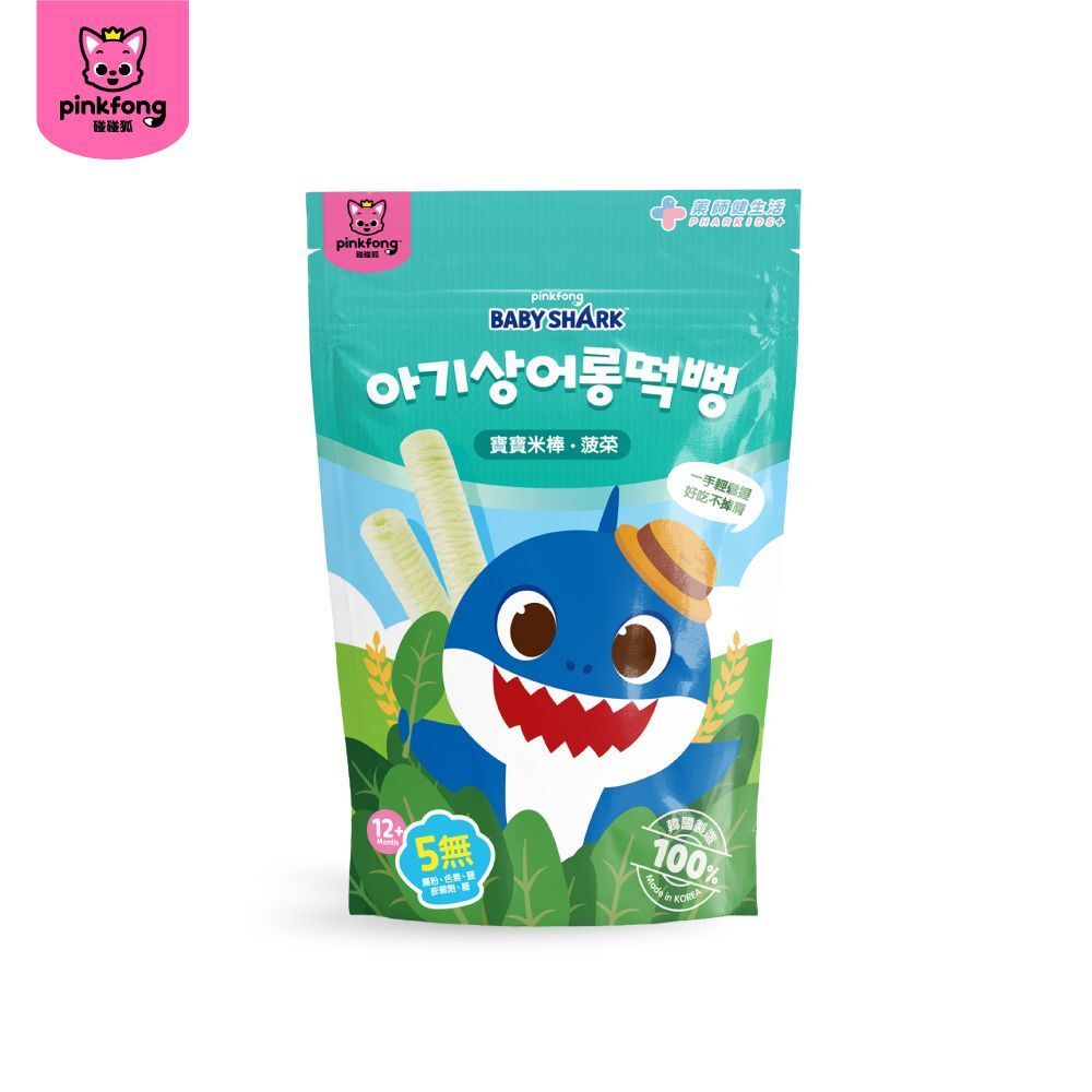 【Pinkfong】Baby Shark Baby Rice Stick Snack (Spinach) 30g - Suitable for 12 months+