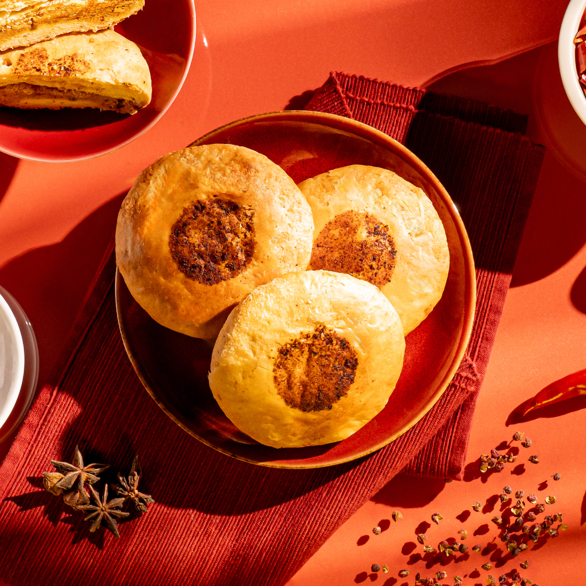 【端午限定】端午嘗鮮組｜麻辣甜燒餅2入＋紅豆酥餅1入＋老婆餅1入