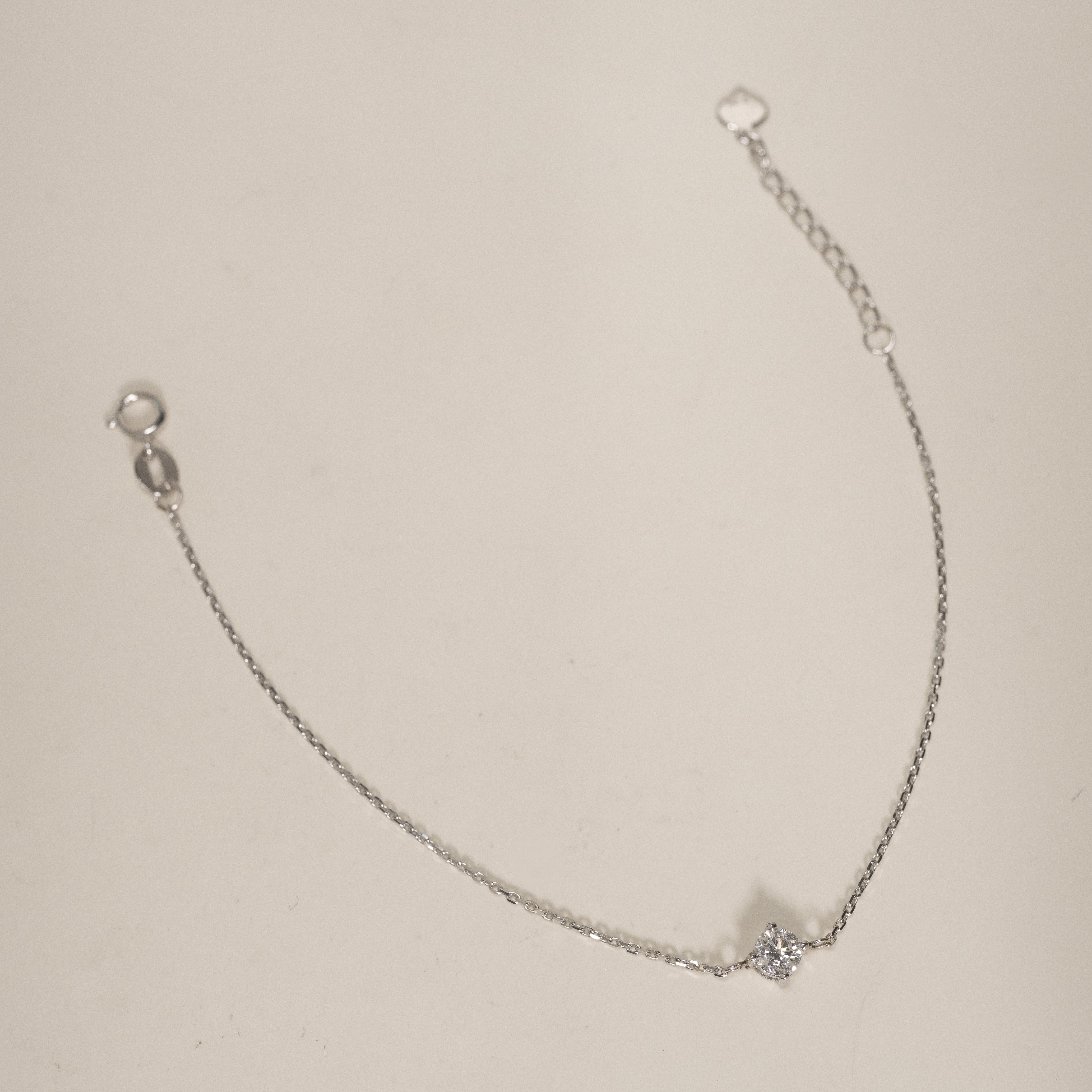 18K 0.30ct Single Diamond Bracelet
