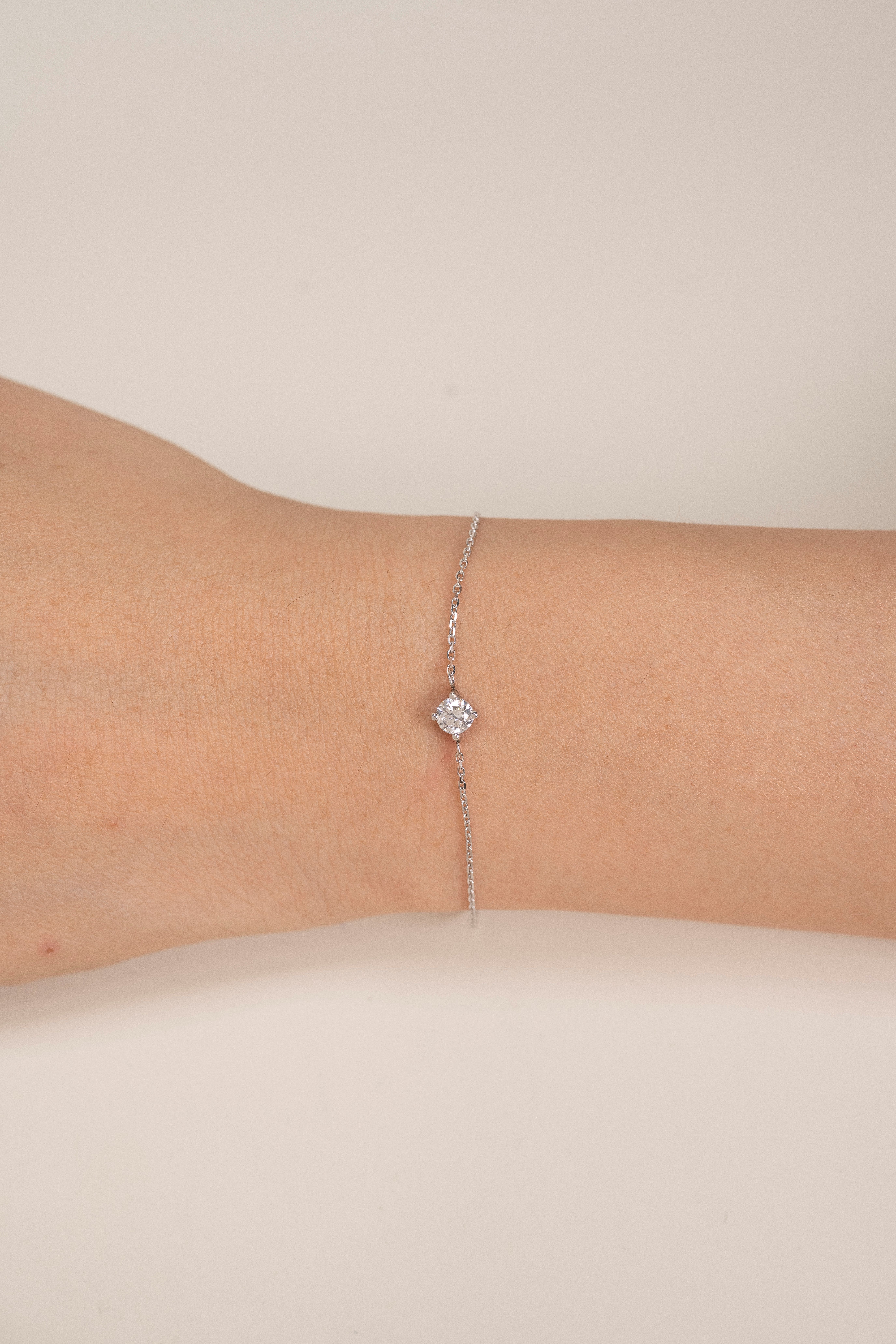 18K 0.30ct Single Diamond Bracelet