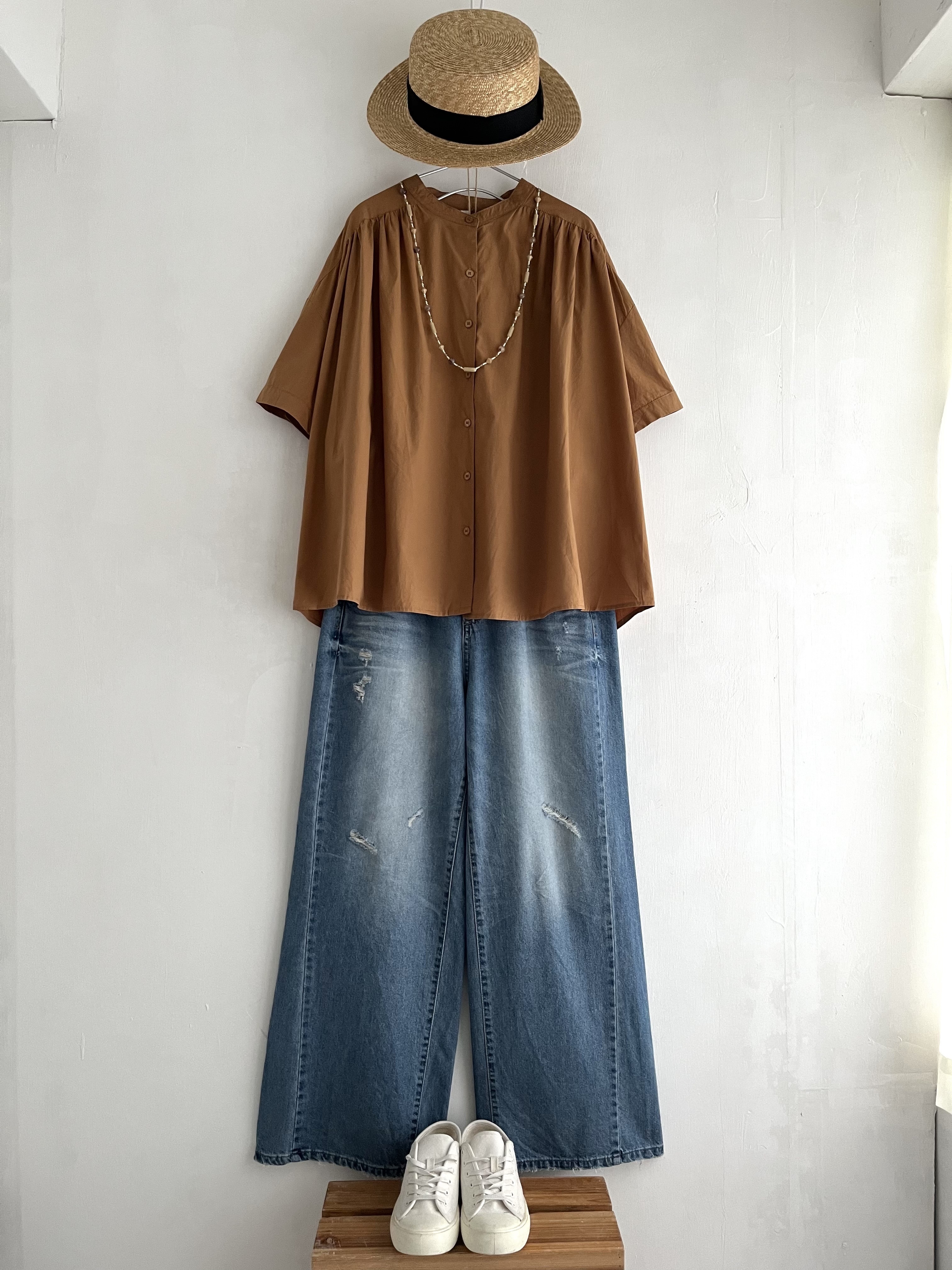 Closet meii駱駝色小企領top