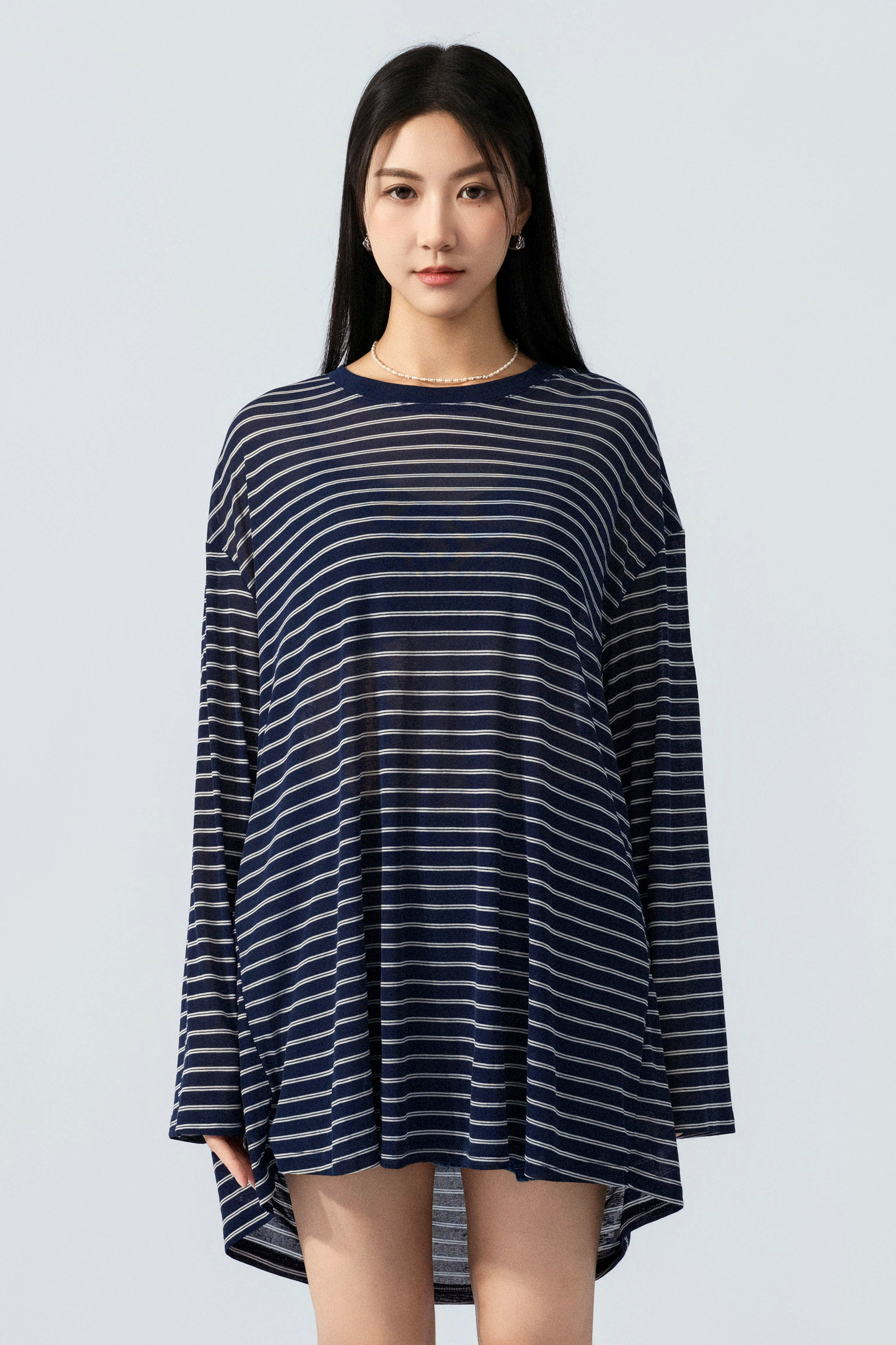 慵懶感露背橫間大tee (預購產品）