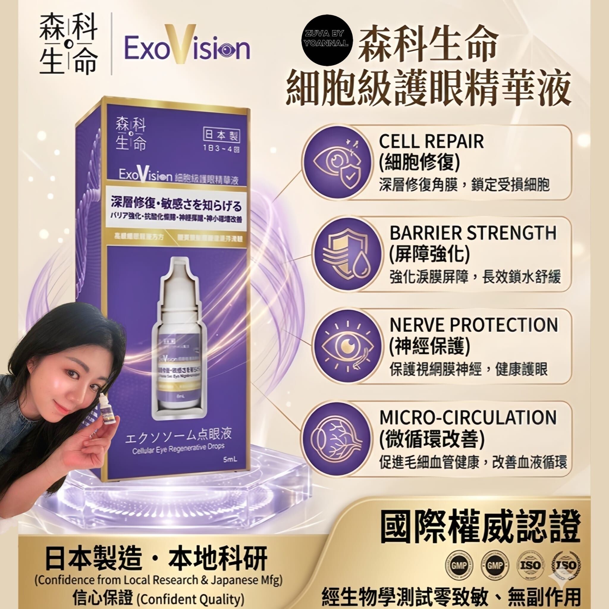 森科生命 ExoVision 細胞級護眼精華液（6盒為一個療程） T235