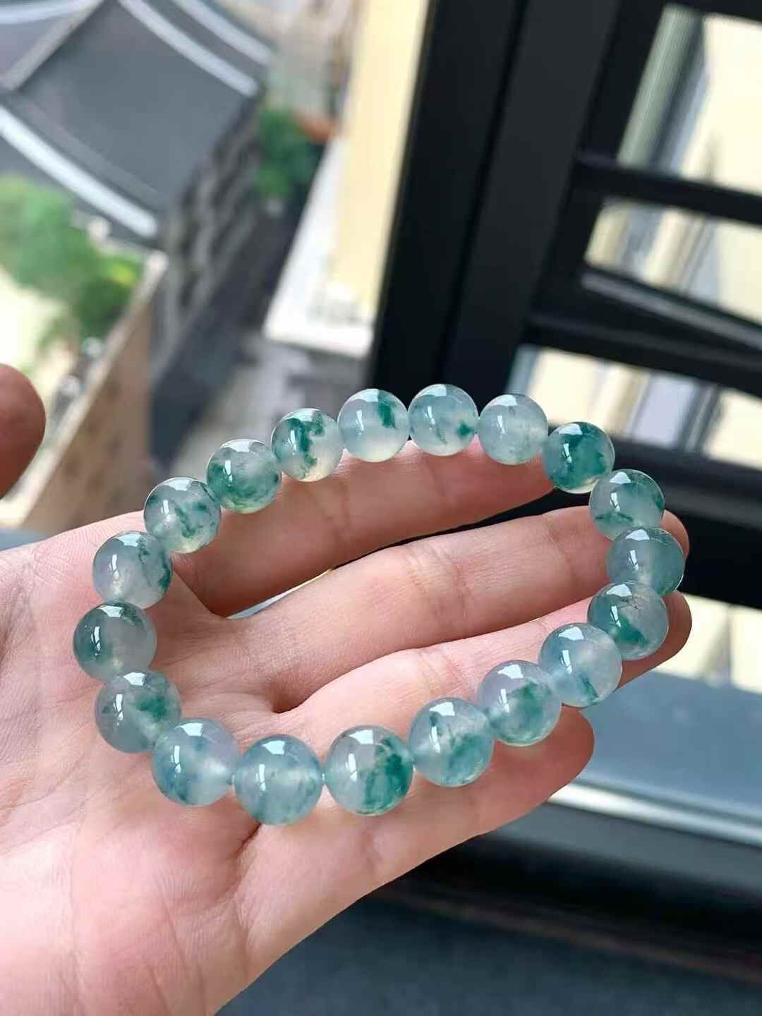 翡翠珠子手串 (10.1mm直徑),天然翡翠A玉, 緬甸玉, Jade, Jadeite