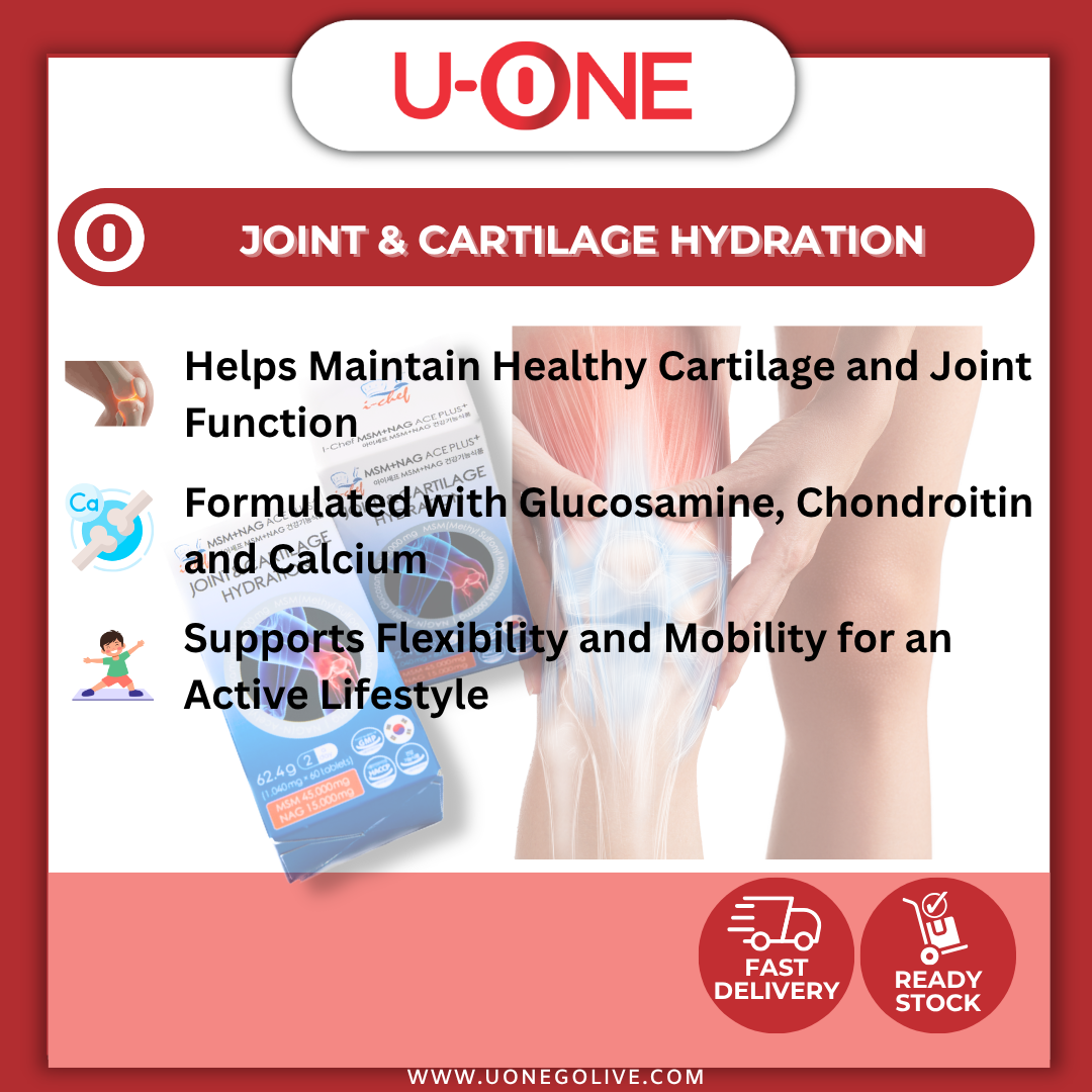 U-ONE | Korea | Joint & Cartilage Hydration | MSM + NAG ACE PLUS | 62.4g