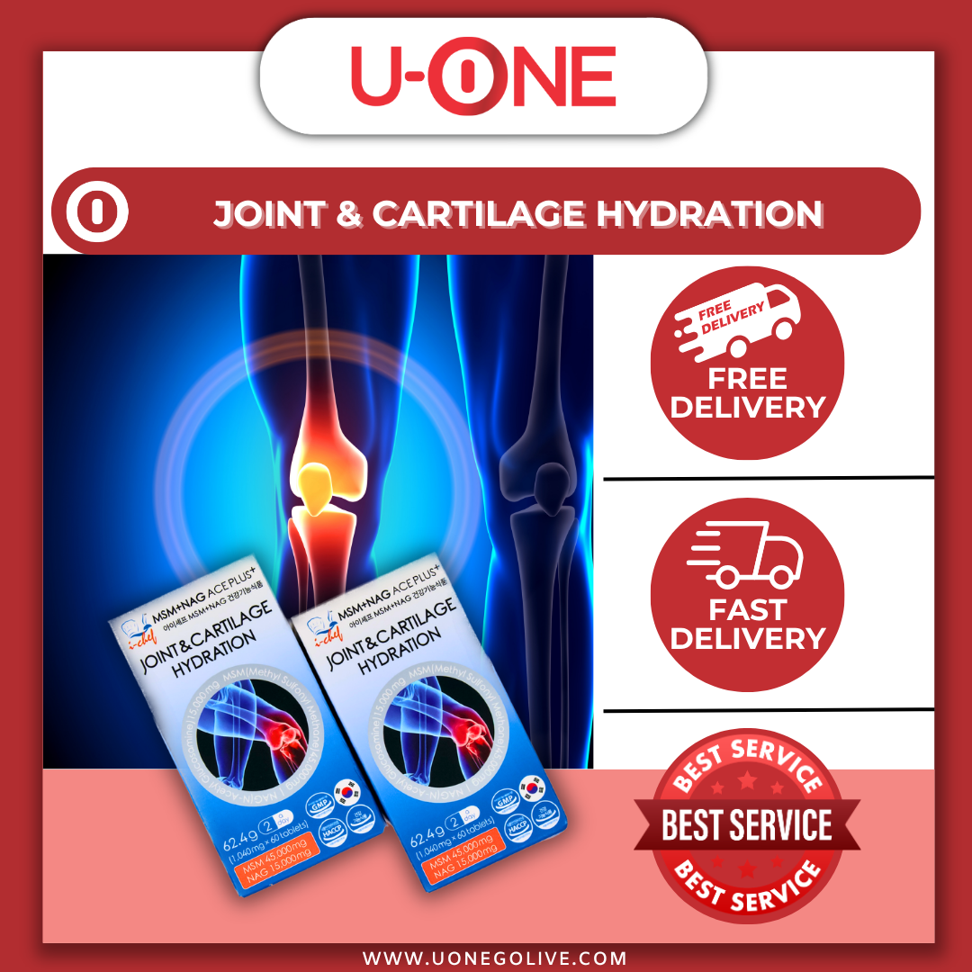 U-ONE | Korea | Joint & Cartilage Hydration | MSM + NAG ACE PLUS | 62.4g
