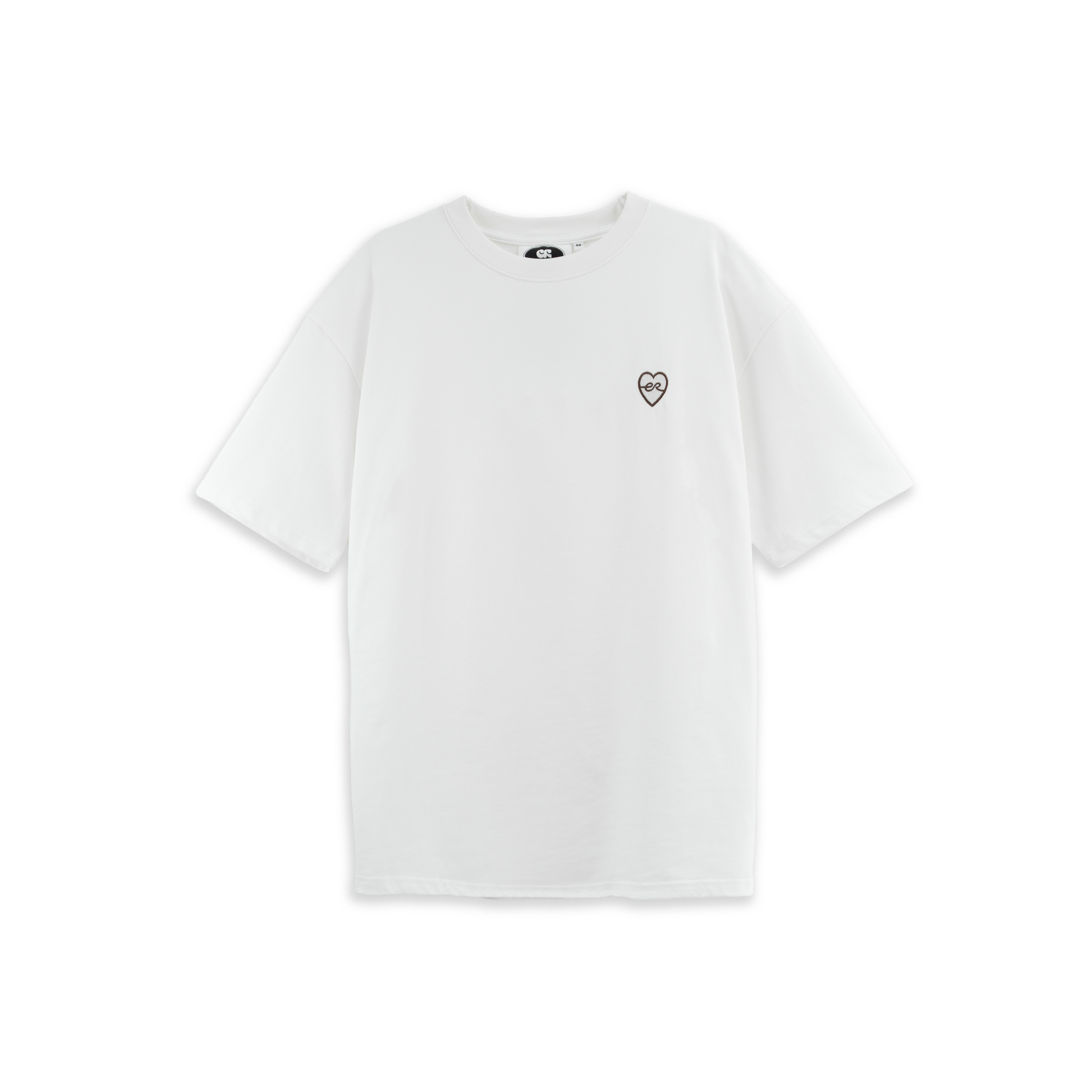 榻榻米繡愛心 Tee - White
