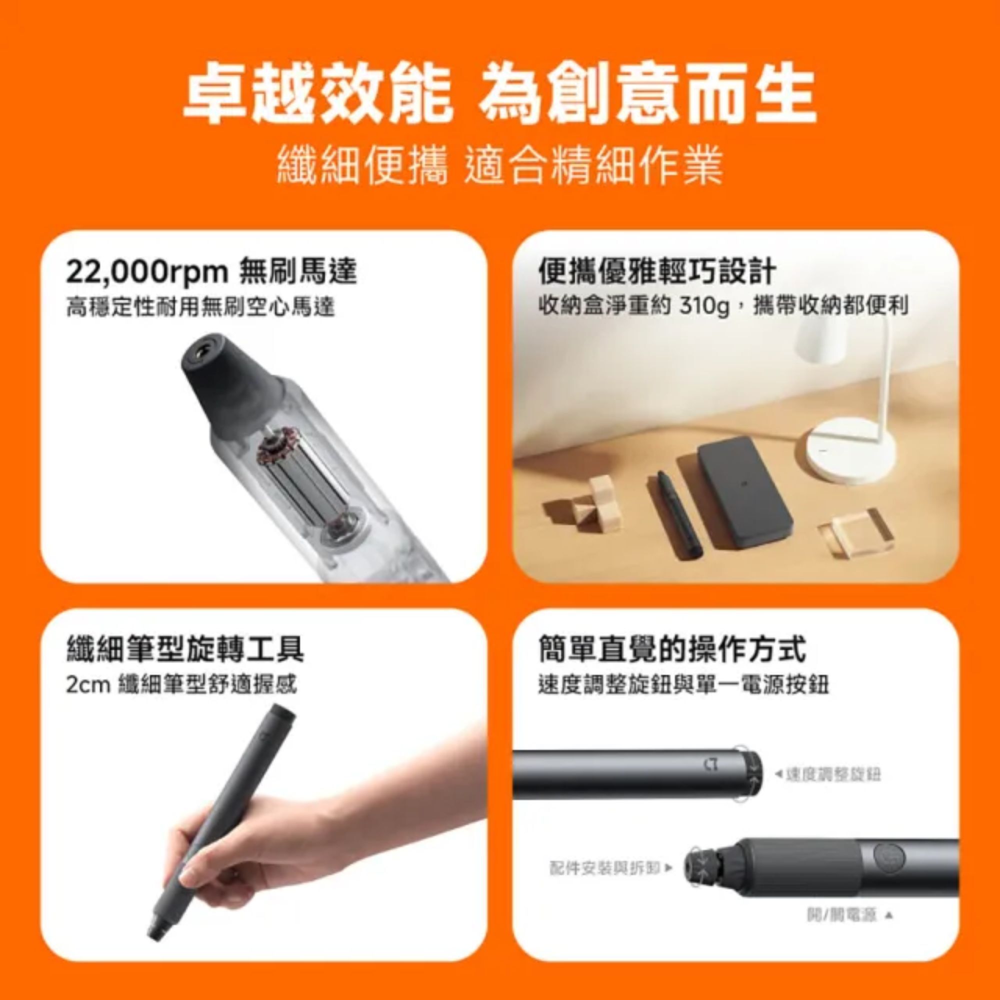 小米 Xiaomi 電磨筆 (打磨/清潔/拋光/雕刻/迷你雕刻筆/除鏽/研磨/切割/磨甲機)