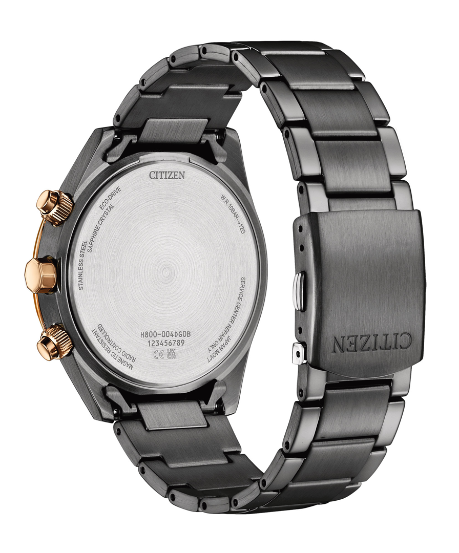 萬年鐘錶 - Citizen 星辰錶   菁英蘭面全黑光動能電波男錶  AT8269-81L  錶徑43MM