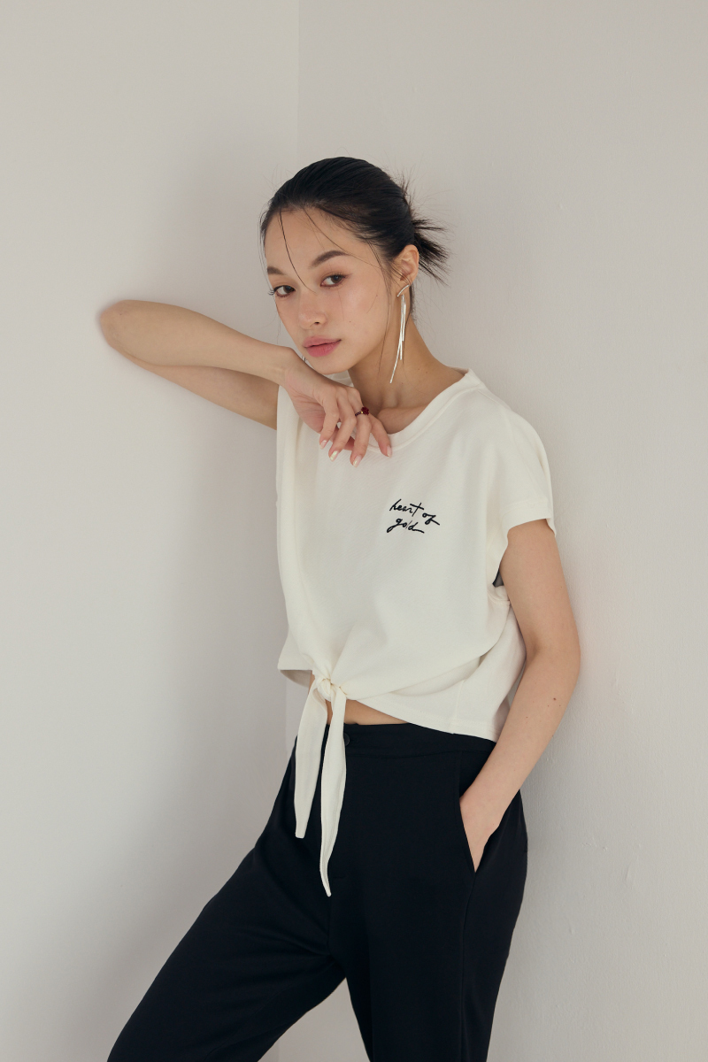 柔感雲梯棉綁帶T shirt