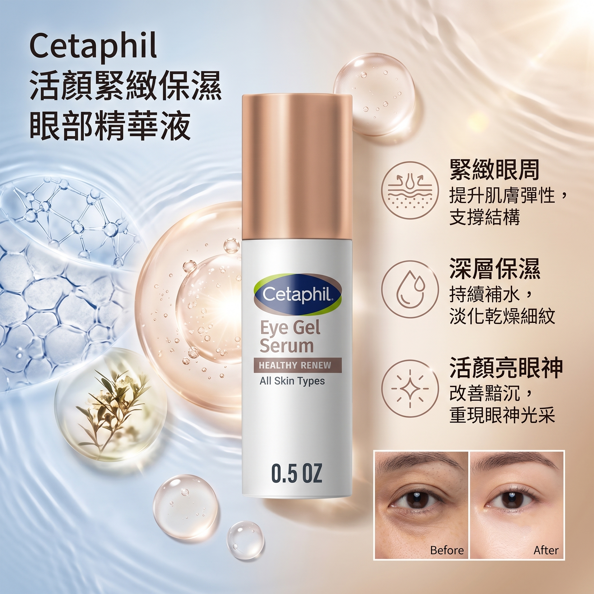 【預購】Cetaphil H052012 活顏緊緻保濕眼部精華液 0.5oz