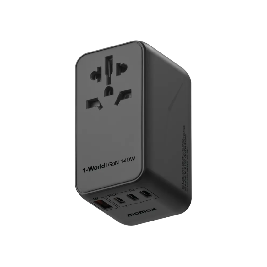 Momax 1-World 140W 4-插口 + AC旅行充電插座 + 內附 USB-C充電線