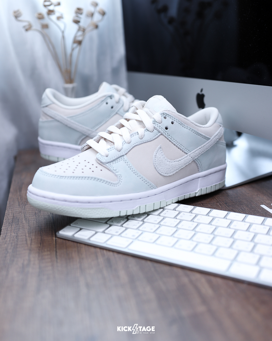 大童鞋 女生尺寸 NIKE DUNK LOW SDE GS 'Green Beige' 膚粉綠 麂皮 皮革 經典 復古 休閒鞋【IH4574-100】
