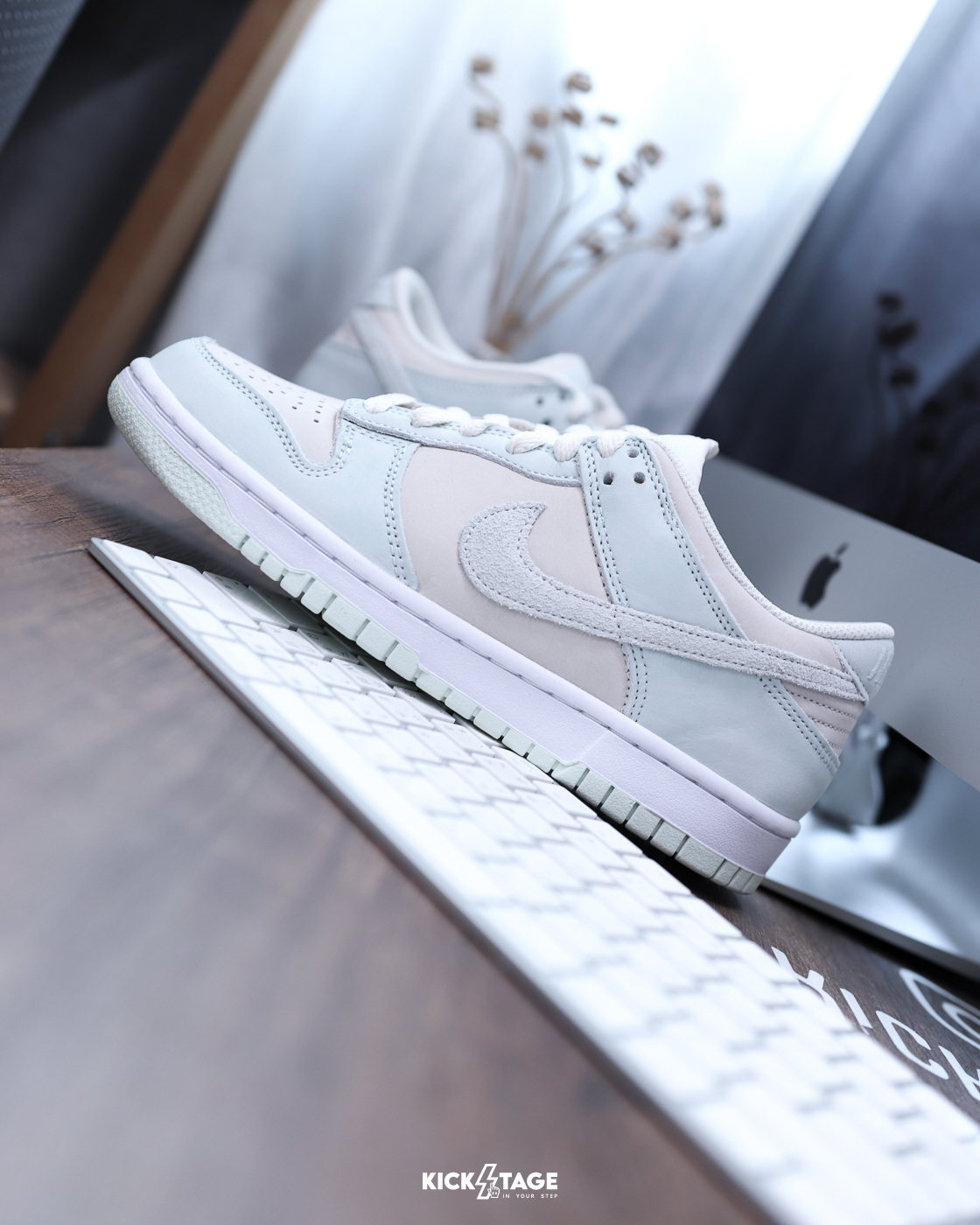 大童鞋 女生尺寸 NIKE DUNK LOW SDE GS 'Green Beige' 膚粉綠 麂皮 皮革 經典 復古 休閒鞋【IH4574-100】