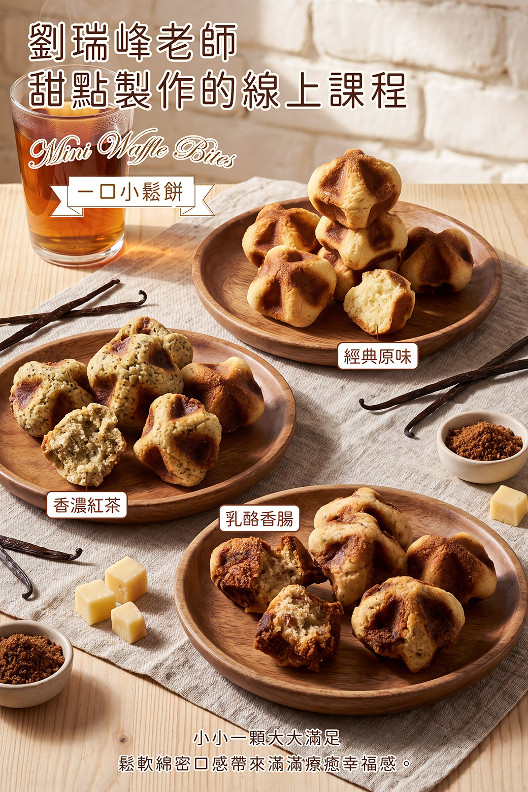 一口小鬆餅－ 陳撫洸老師線上甜點課程