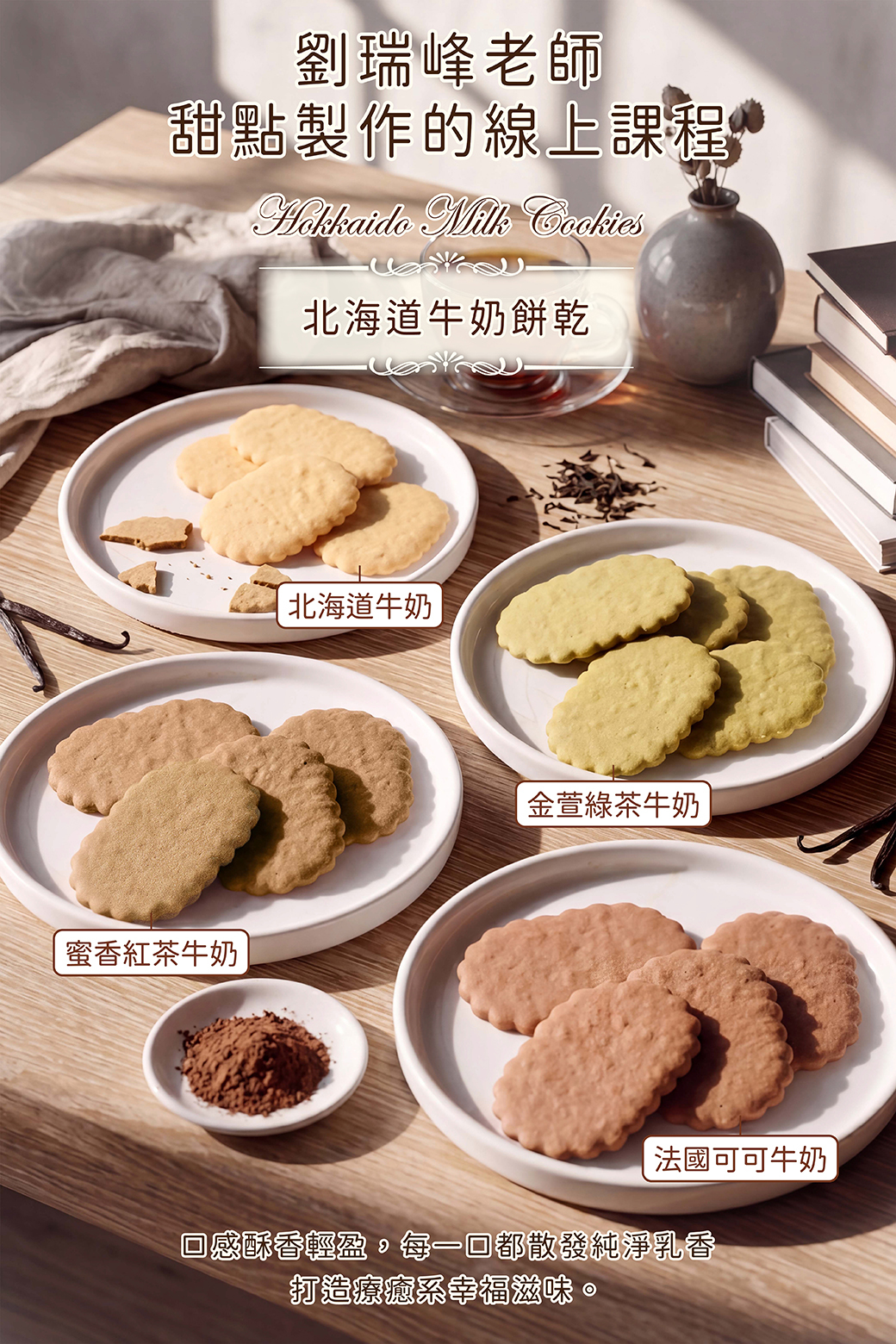 北海道牛奶餅乾－劉瑞峰老師線上甜點課程