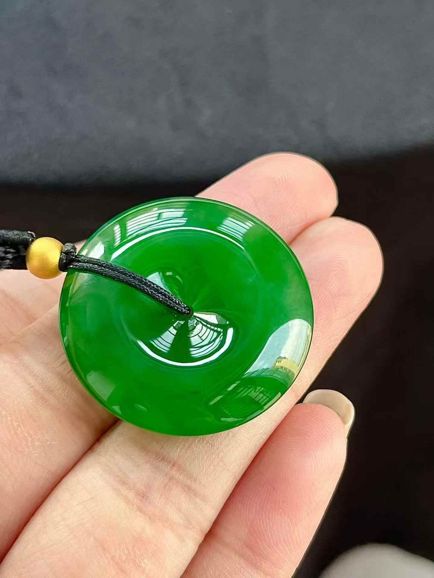 翡翠平安扣 (29.5mm直徑),天然翡翠A玉, 緬甸玉, Jade, Jadeite
