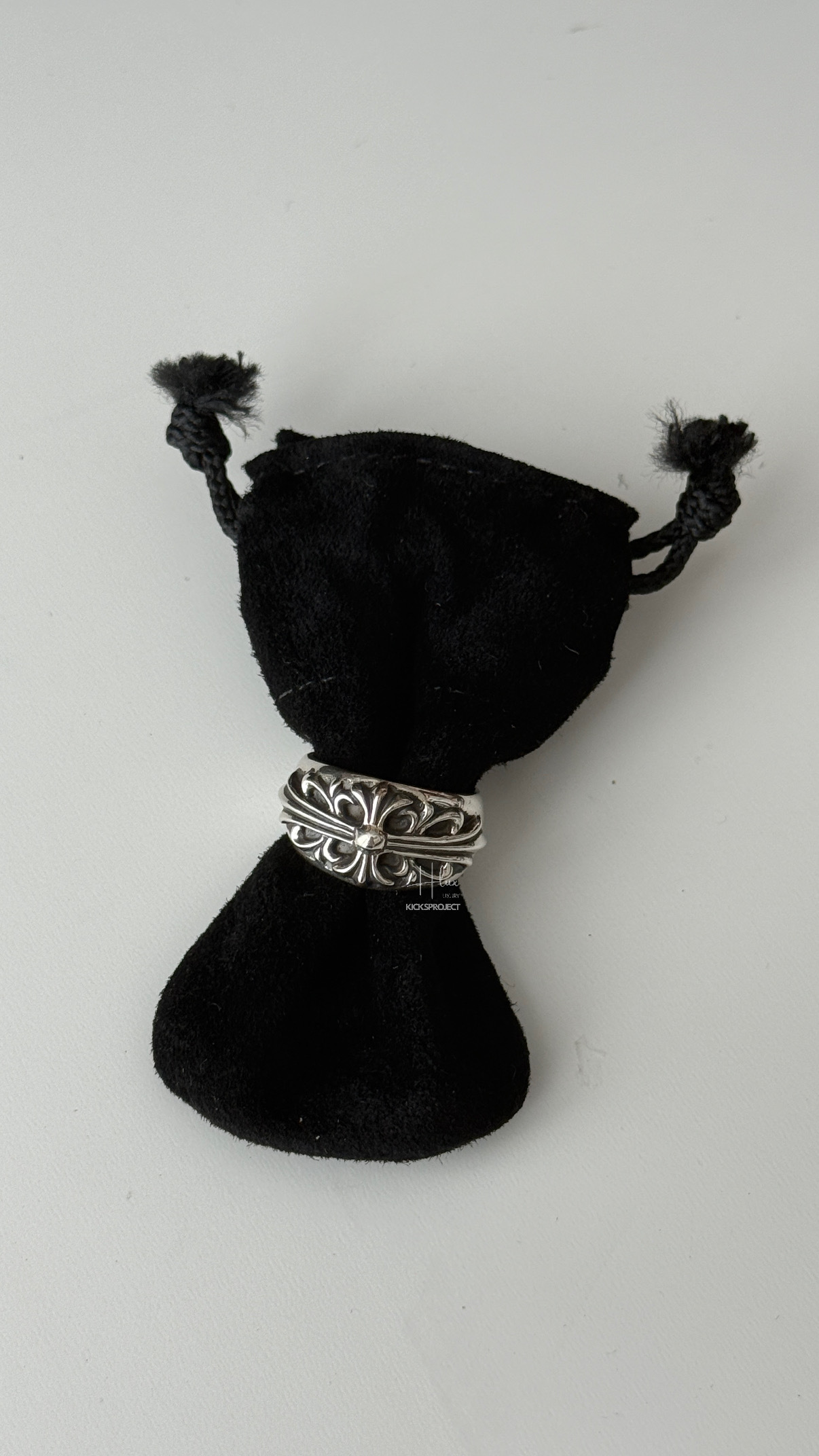 Chrome hearts ring floral cross