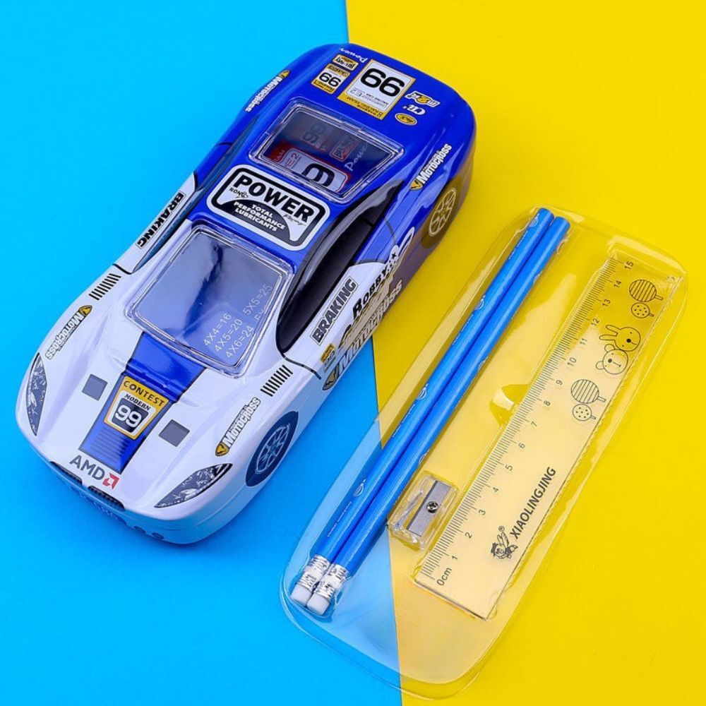 汽車文具鐵筆盒｜上學必備 鉛筆盒 兒童禮物【輕鬆購五金百貨】