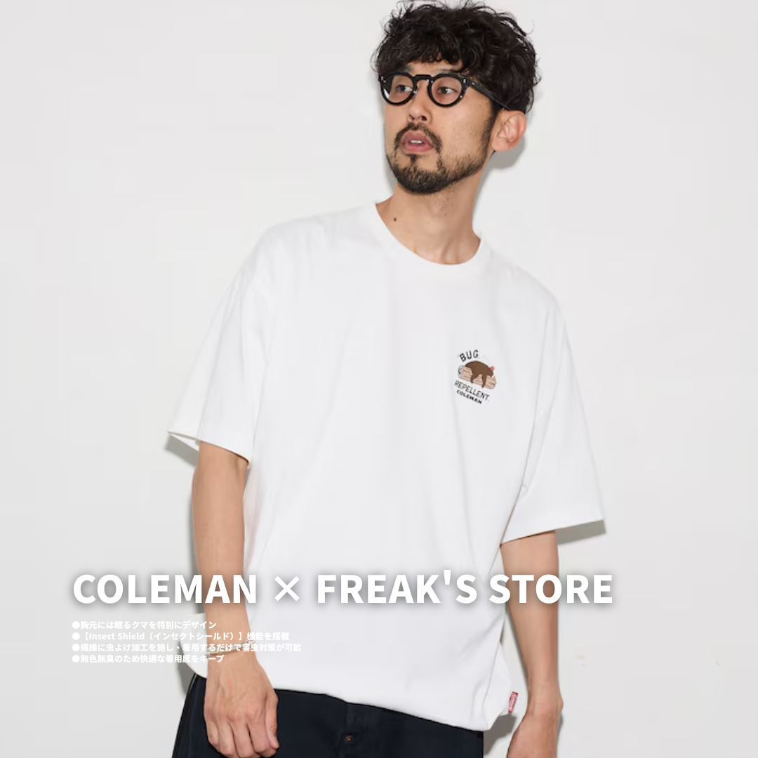 "代購" Coleman × FREAK'S STORE 聯名別注款  Logo 防蚊防蟲 短T
