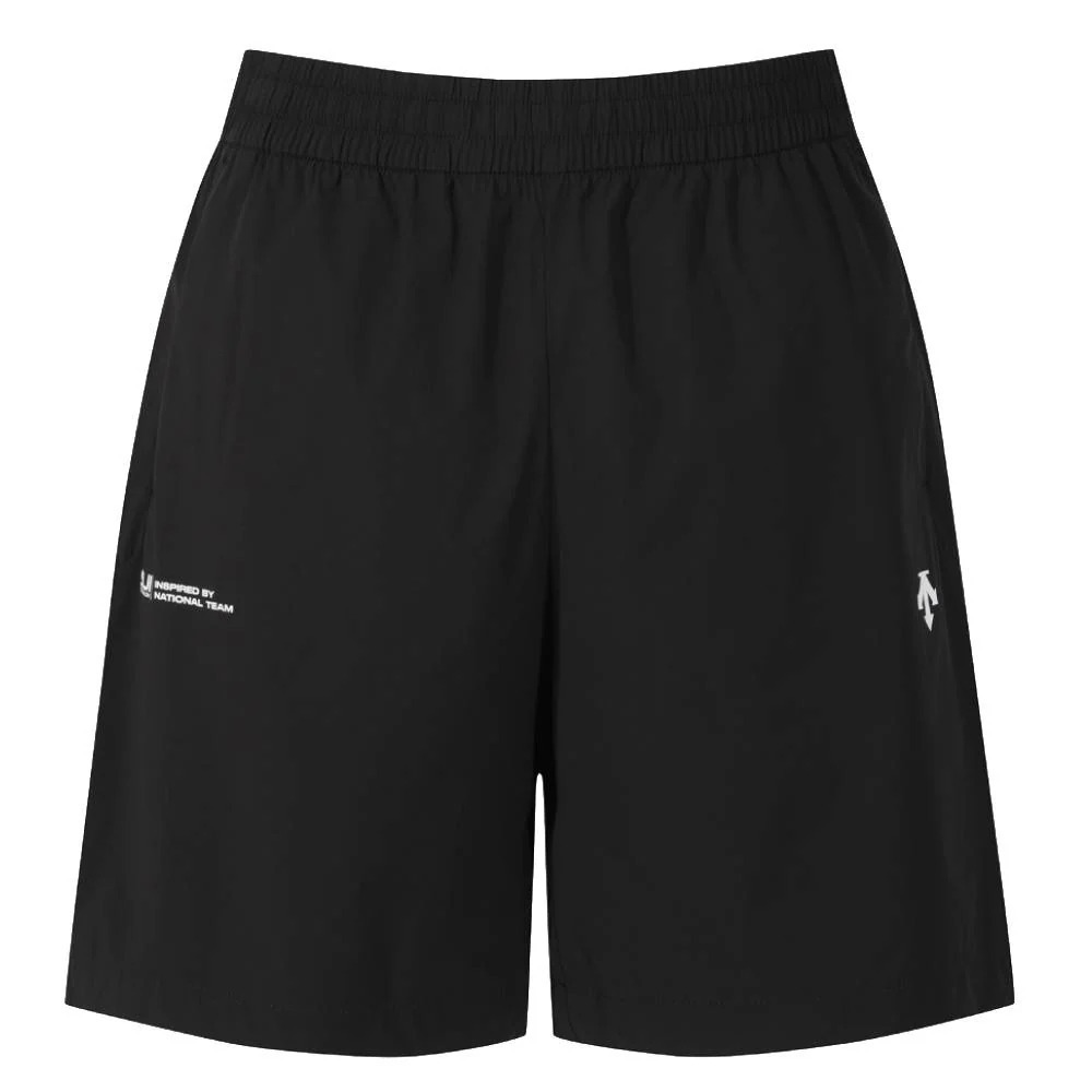 【 DESCENTE｜UNI WOVEN HALF PANTS 運動短褲 - 黑 】
