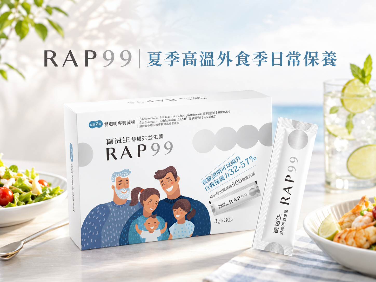 夏季高溫外食季日常保養｜RAP99｜2盒（60入）
