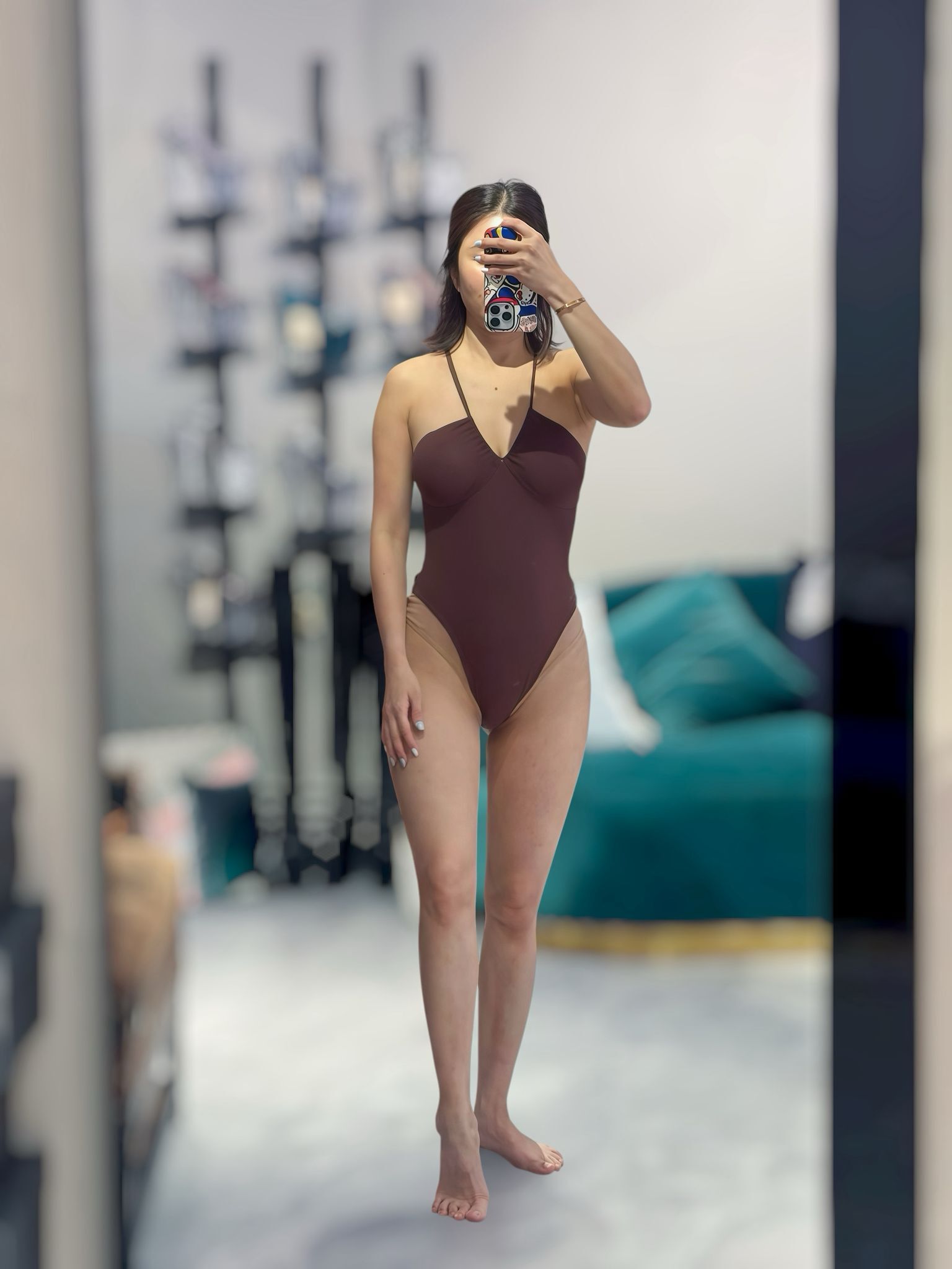 Top ruched silky bodysuit