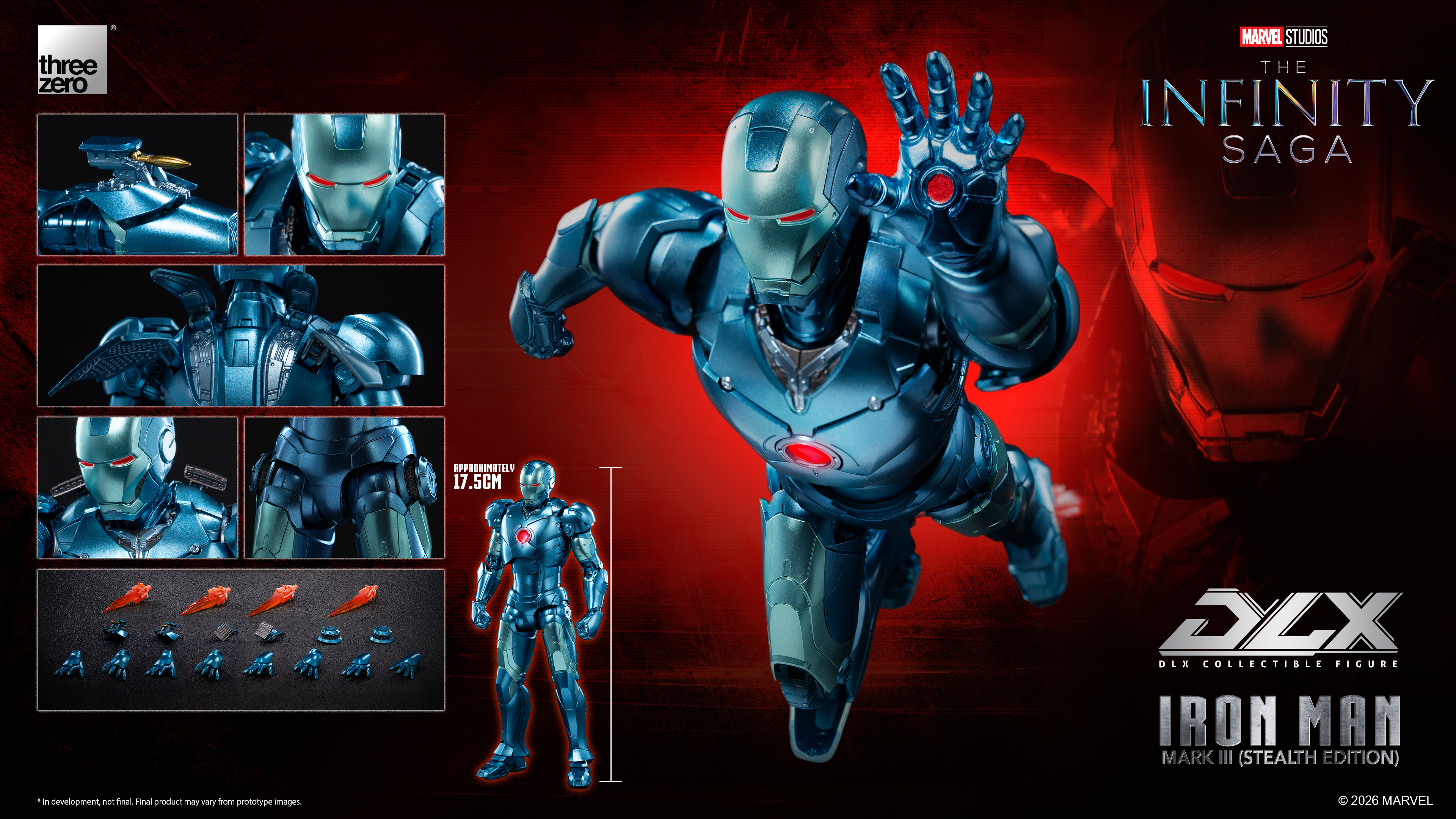 [訂金] (本地包郵) Threezero DLX鋼鐵俠Mark 3（潛行版）