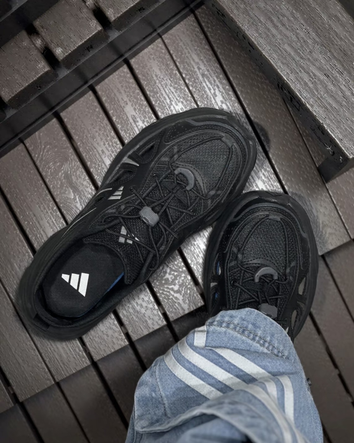 【預購】ADIDAS XLG FIN PULS 厚底溯溪鞋 黑色 LA1993