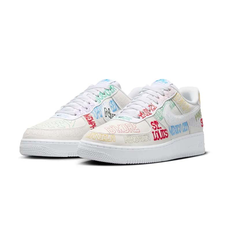 Nike Air Force 1 Low "World Tour White" 刺繡 休閒鞋 白色 男鞋 II1549-100 [台灣現貨]