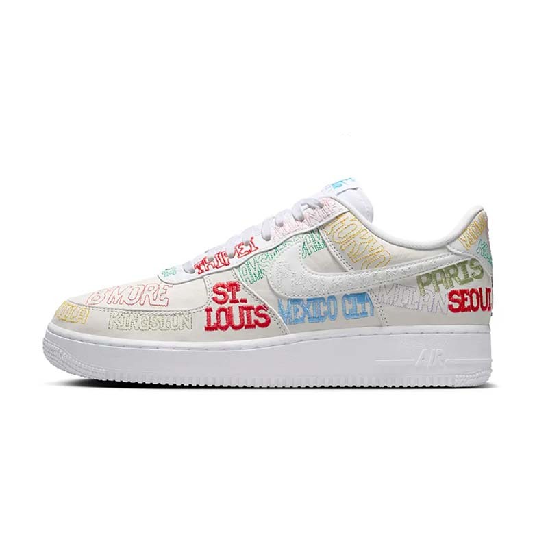 Nike Air Force 1 Low "World Tour White" 刺繡 休閒鞋 白色 男鞋 II1549-100 [台灣現貨]