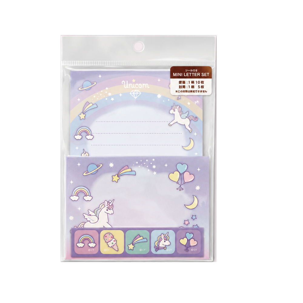 【日本Mother Garden 】迷你信件組 獨角獸繪