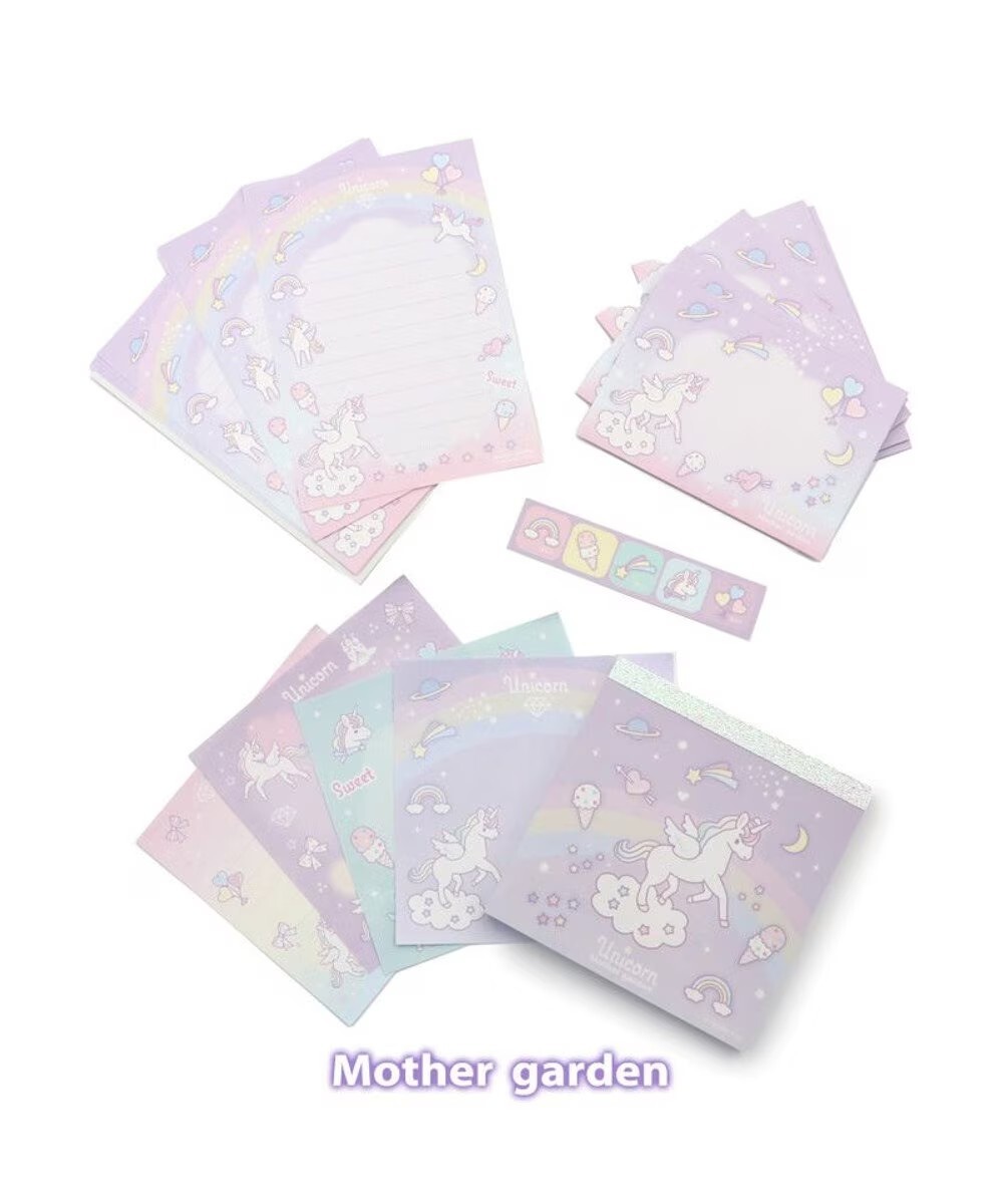 【日本Mother Garden 】迷你信件組 獨角獸繪