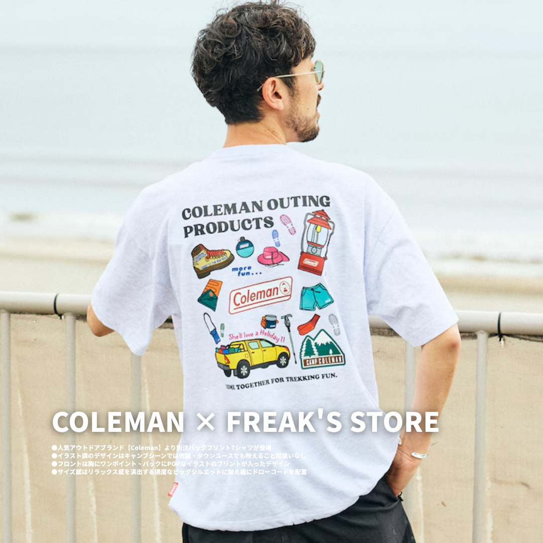 "代購" Coleman × FREAK'S STORE 聯名別注款 露營裝備 短T