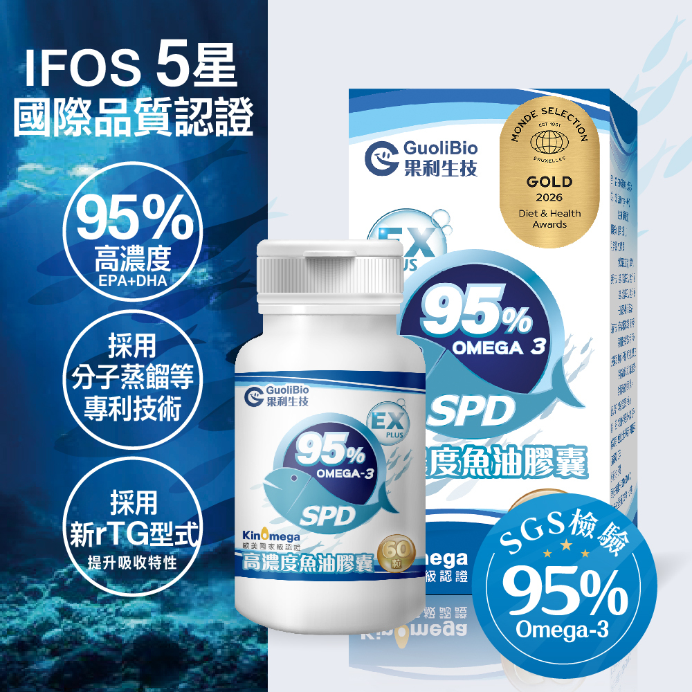 【世界品質金獎】SPD高濃度魚油 (60顆/盒)